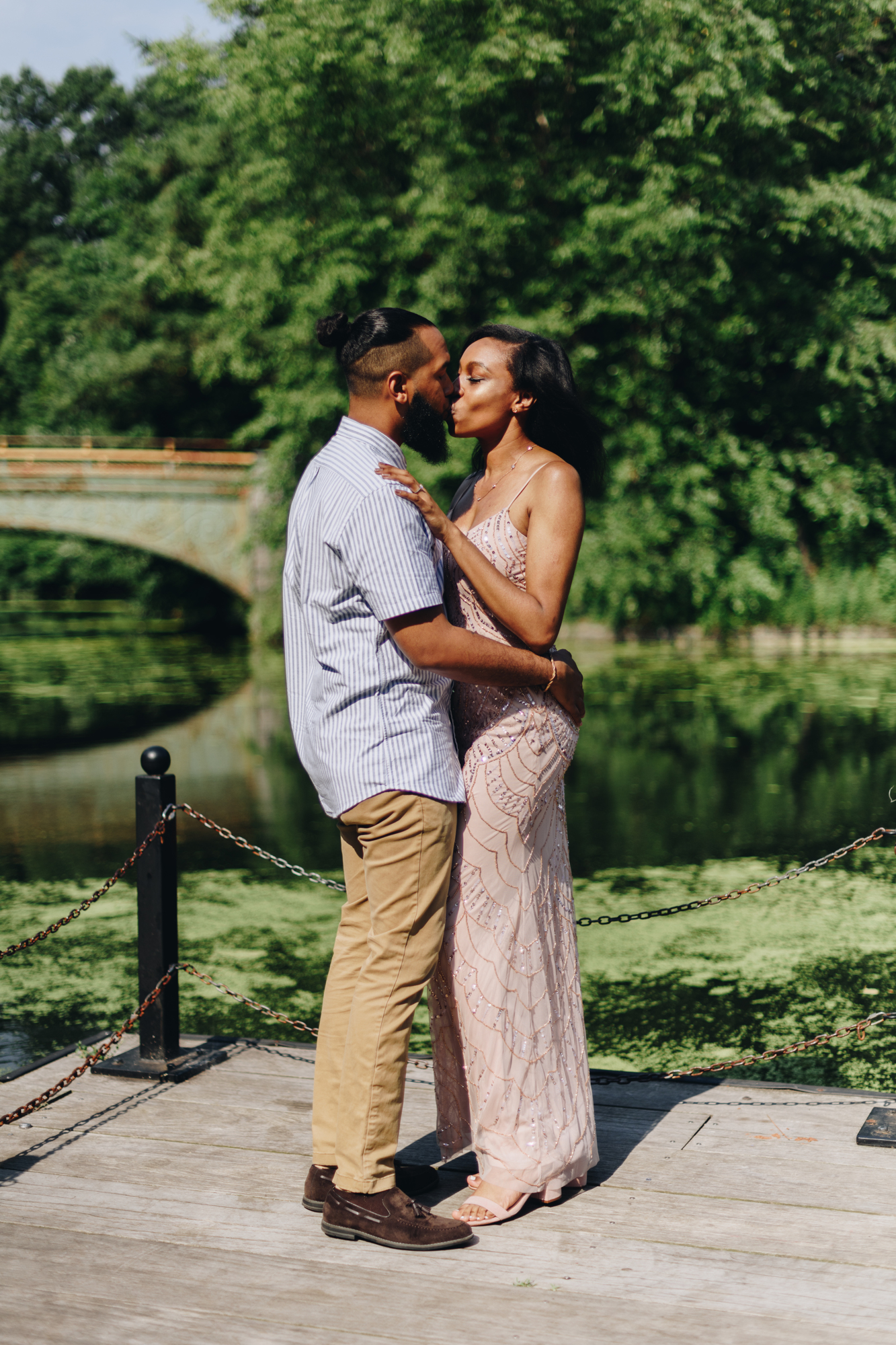 Intimate Summer Prospect Park Engagement Photography