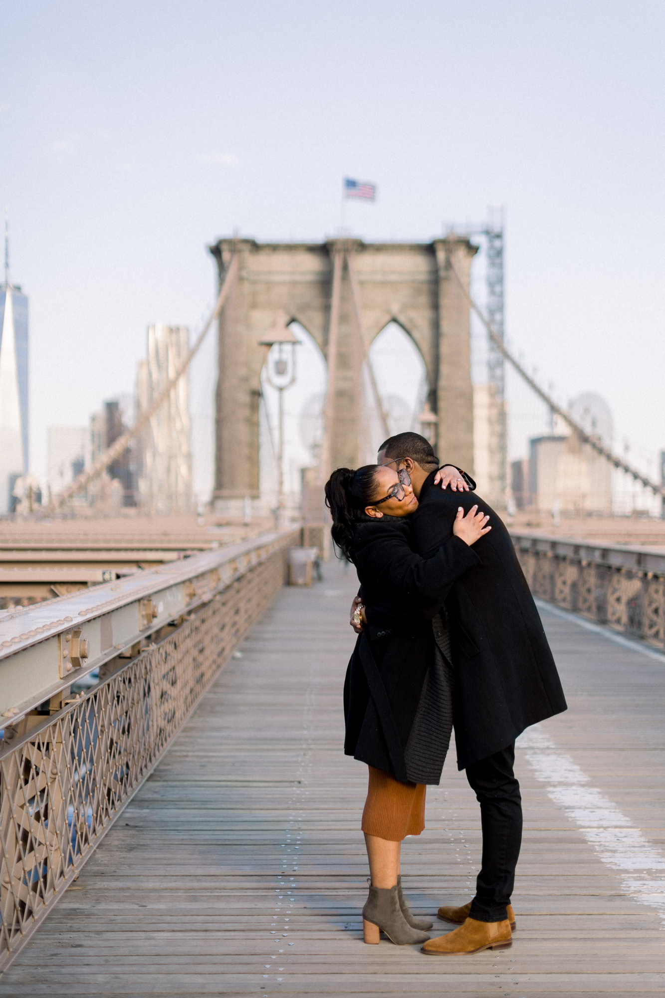 Remarkable Autumn DUMBO Engagement Photography at the Brooklyn Bridge
