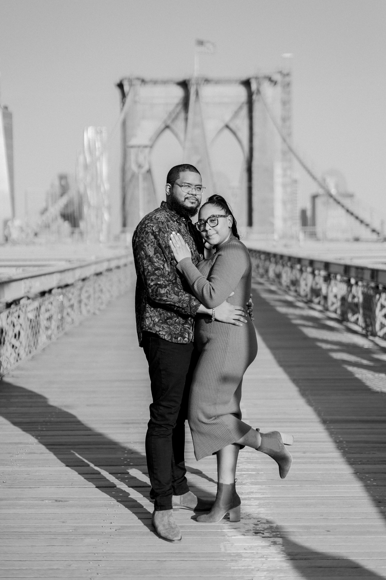 Fabulous Autumn DUMBO Engagement Photography at the Brooklyn Bridge