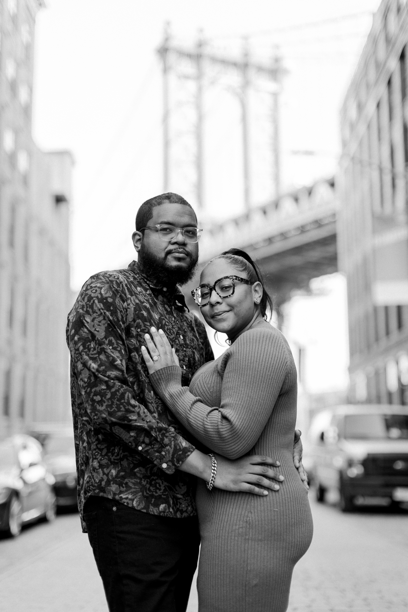 Flawless Autumn DUMBO Engagement Photography at the Brooklyn Bridge