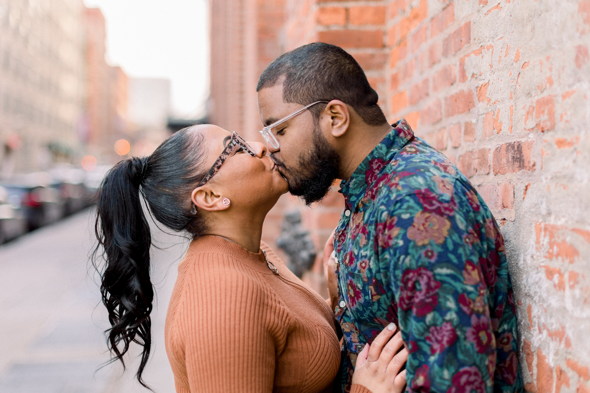 Intimate Autumn DUMBO Engagement Photography at the Brooklyn Bridge