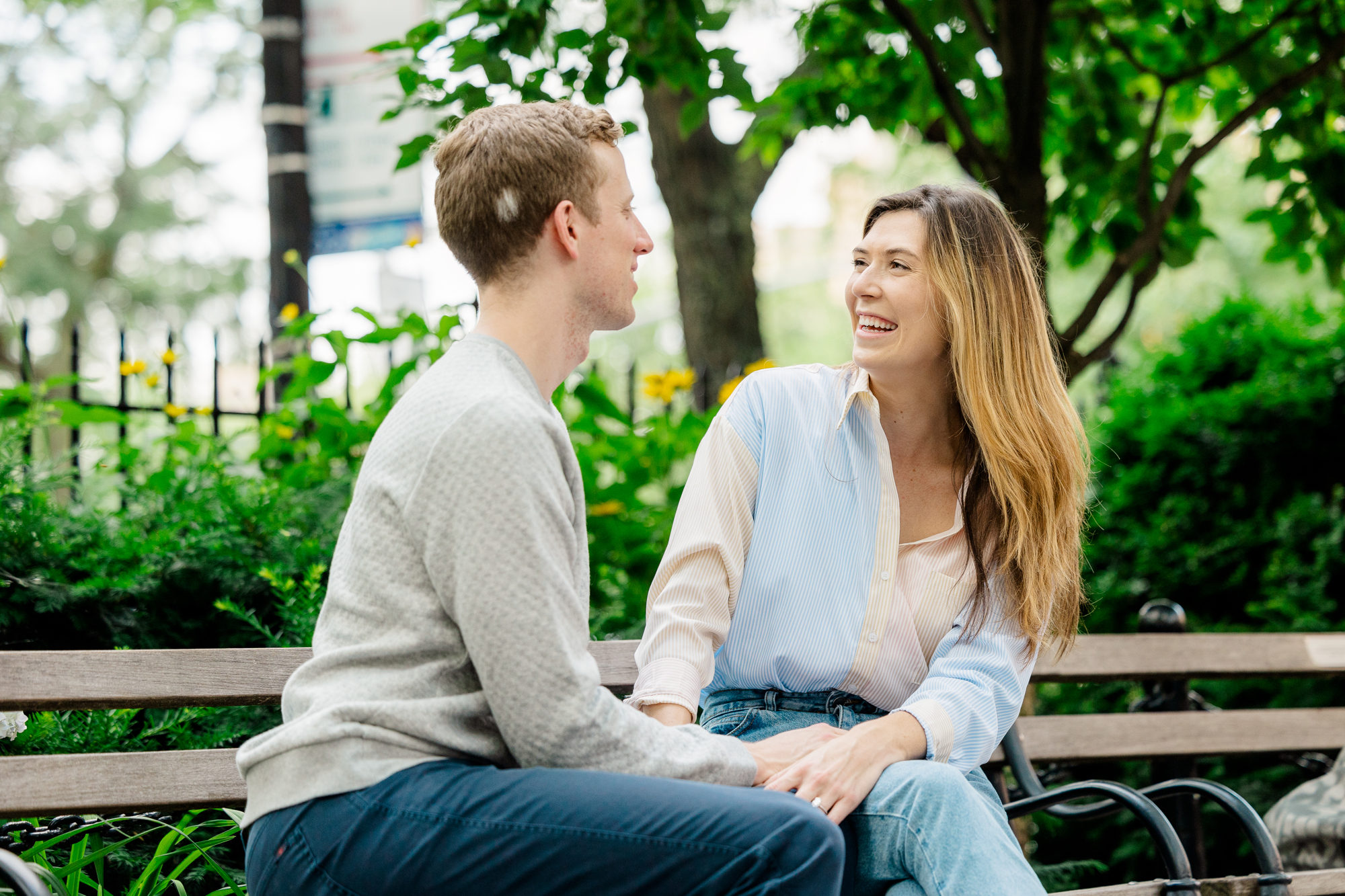 Cheerful Summer Engagement Photography in the West Village