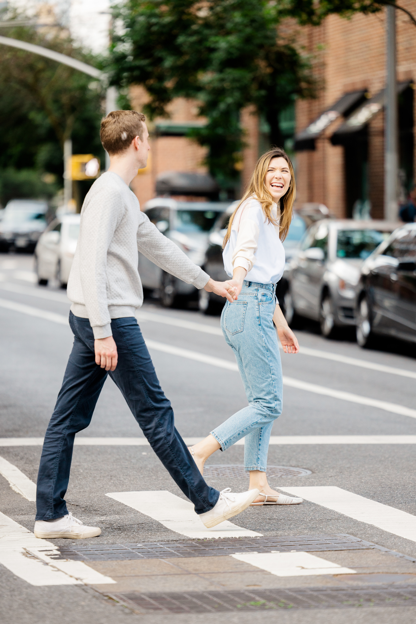 Candid Summer Engagement Photography in the West Village