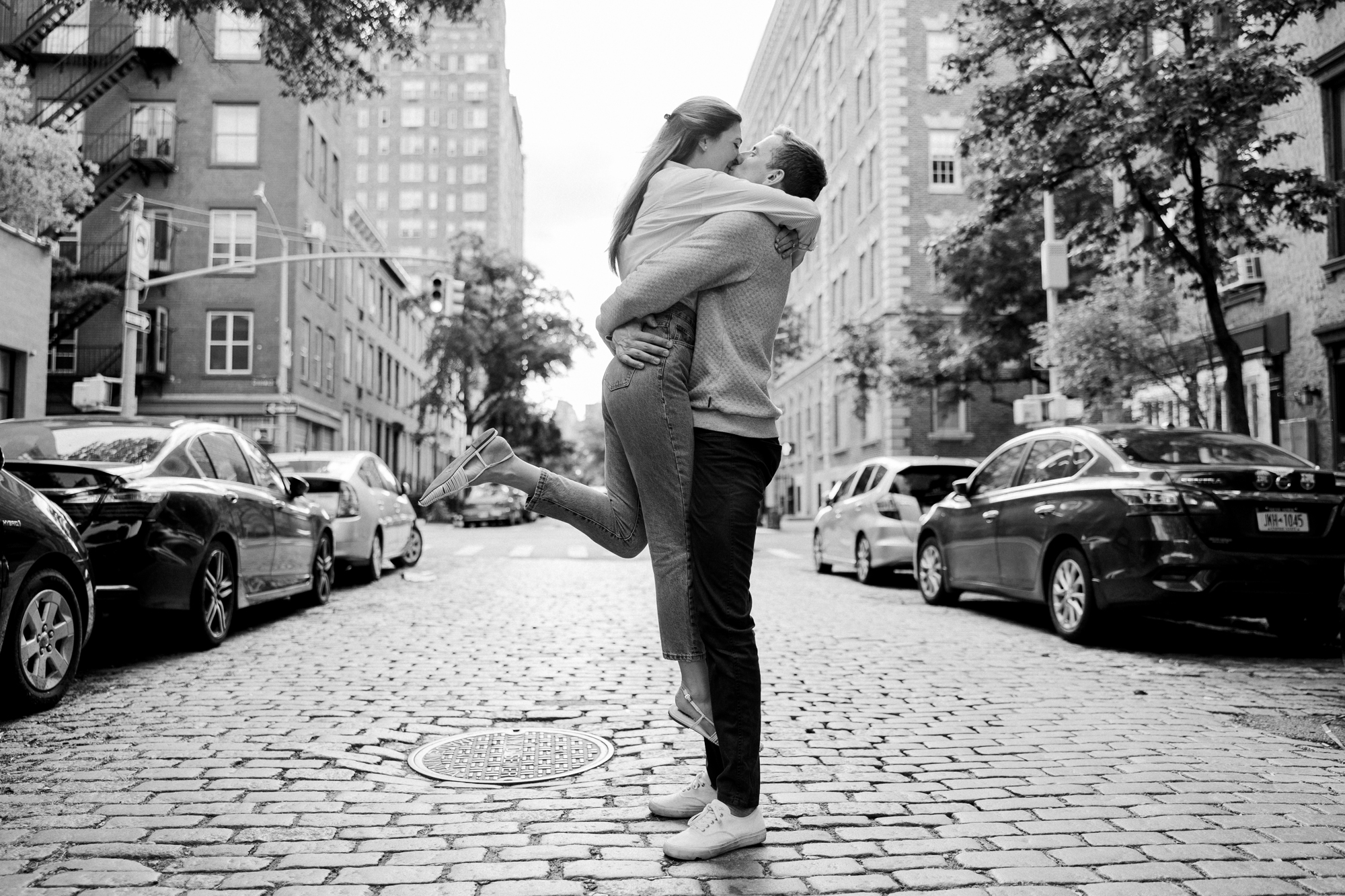 Cinematic Summer Engagement Photography in the West Village