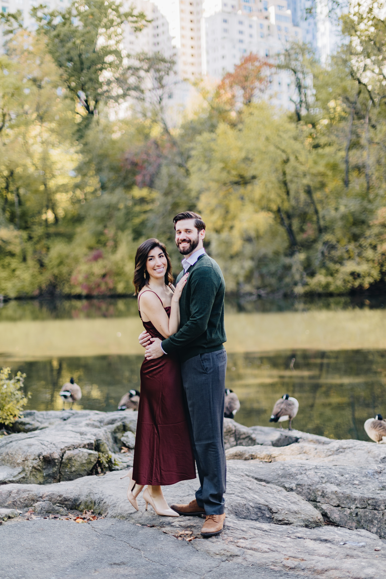Dreamy Central Park Engagement Photos in Fall