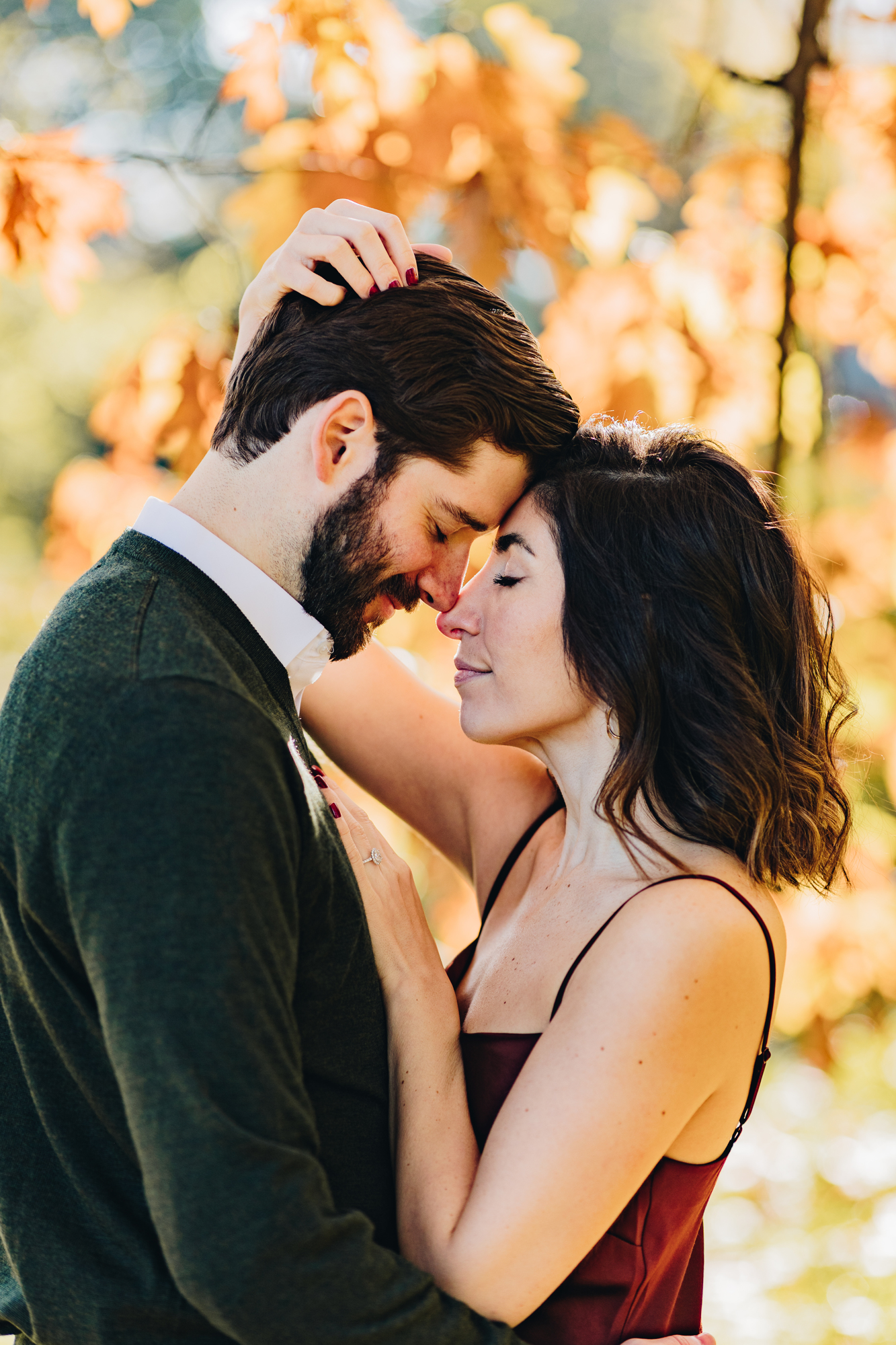 Intimate Central Park Engagement Photos in Fall
