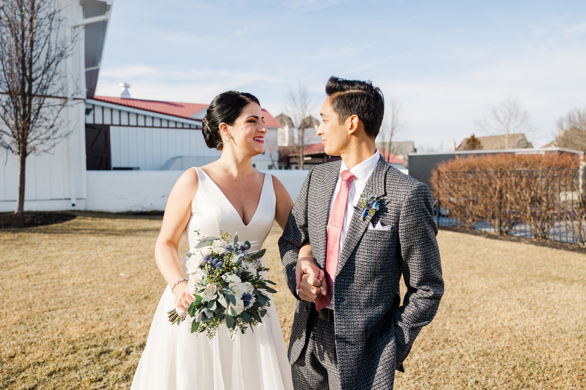 Fabulous Winter Blue Bell, PA Wedding Photography at Normandy Farm