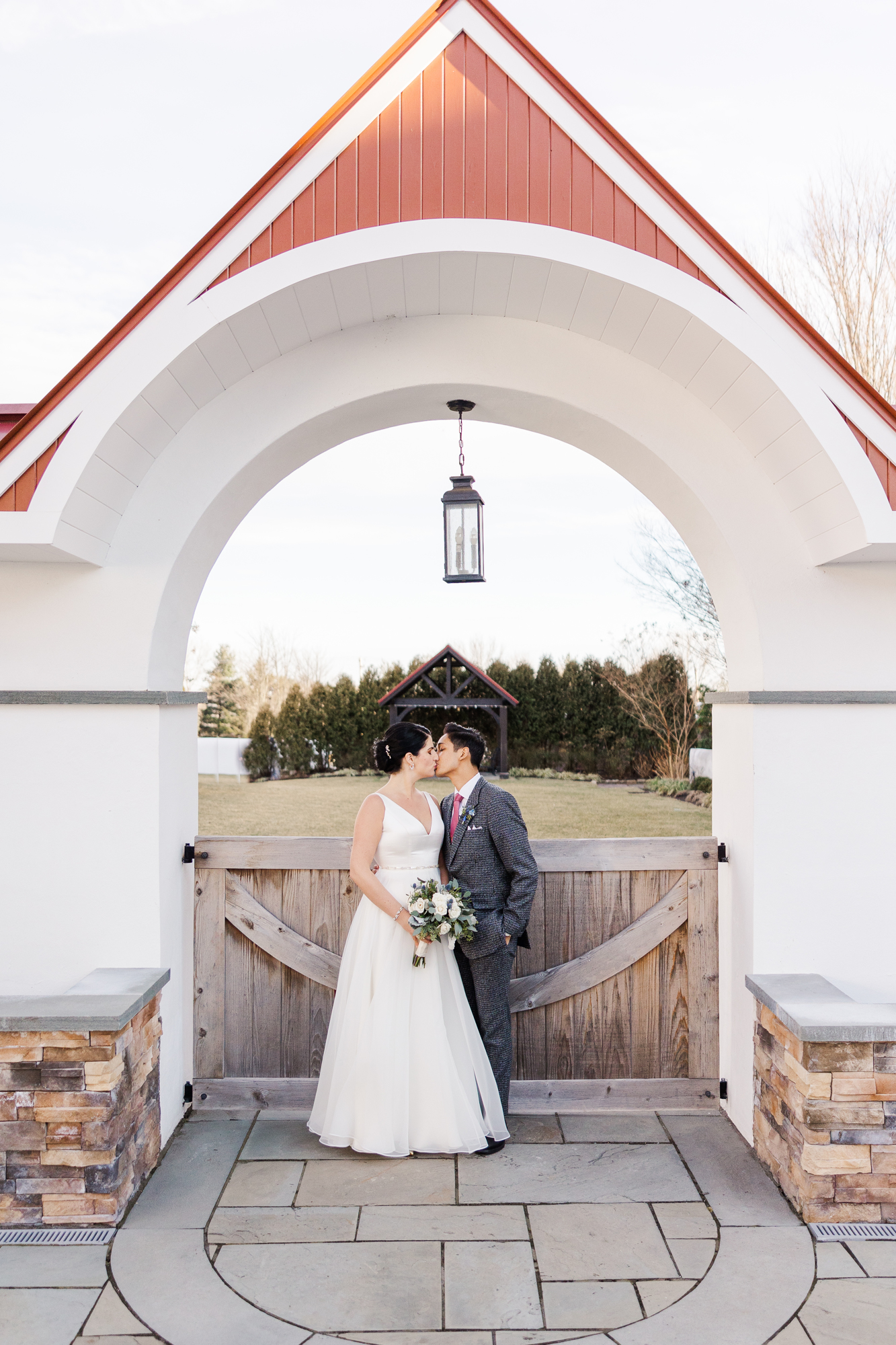 Picturesque Winter Blue Bell, PA Wedding Photography at Normandy Farm