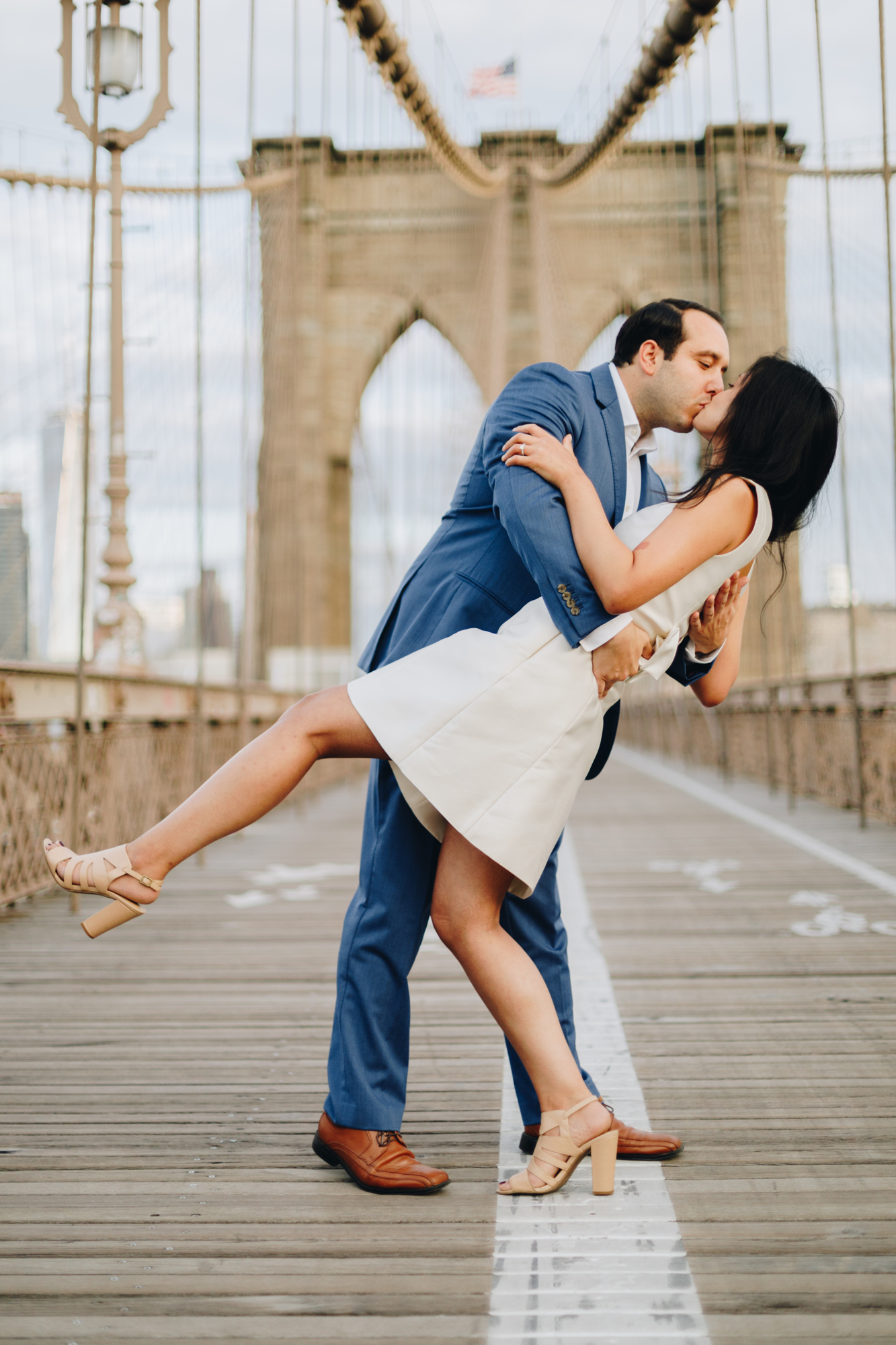 Breathtaking Engagement Shoot at New York's Brooklyn Bridge Park