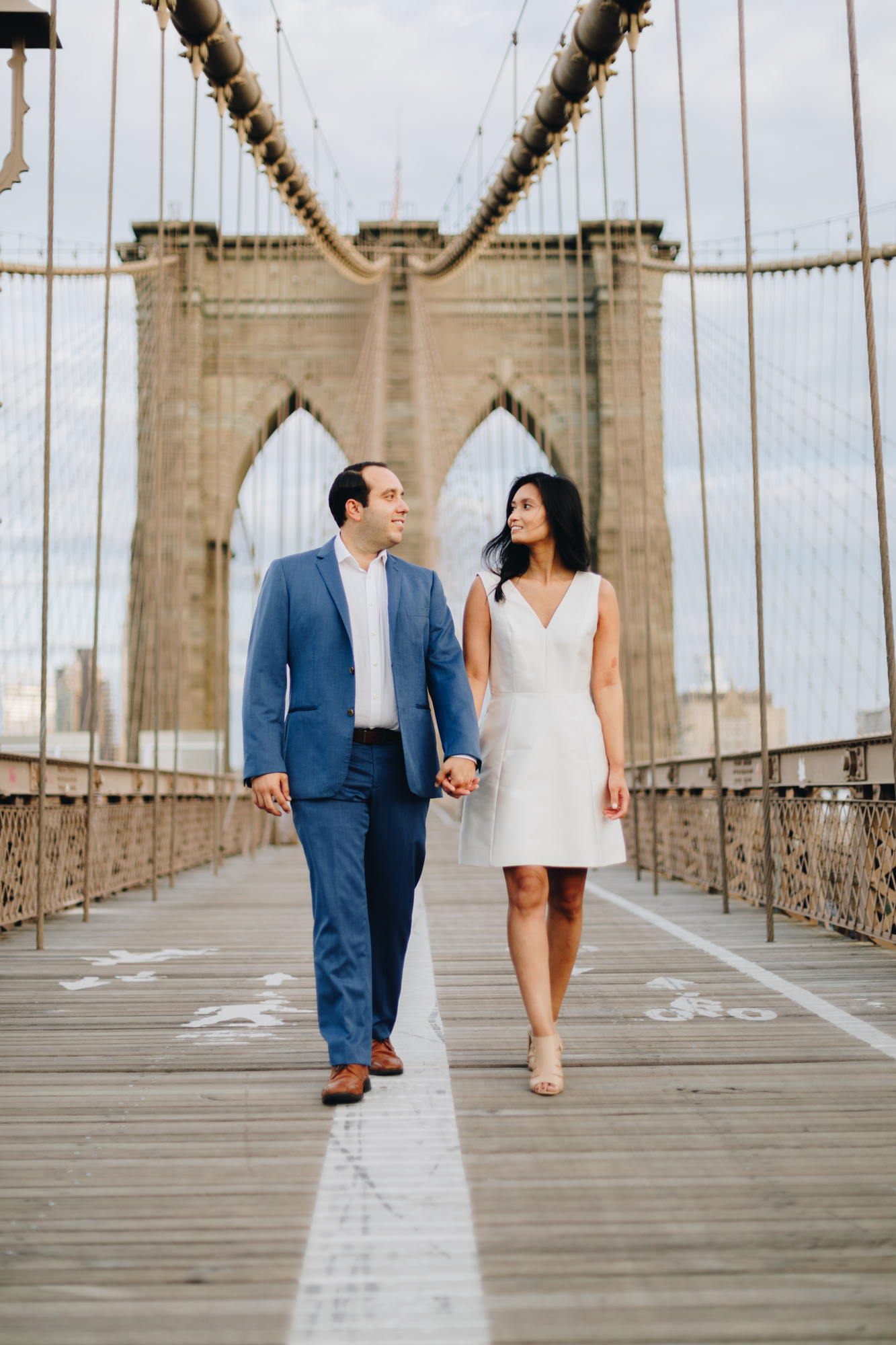 Memorable Engagement Shoot at New York's Brooklyn Bridge Park