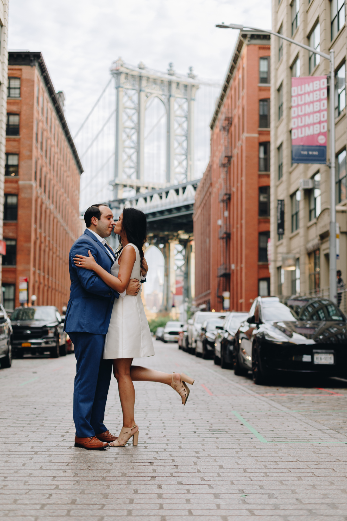 Romantic Engagement Shoot at New York's Brooklyn Bridge Park