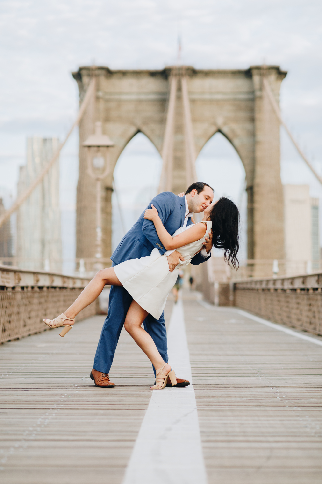 Cinematic Engagement Shoot at New York's Brooklyn Bridge Park