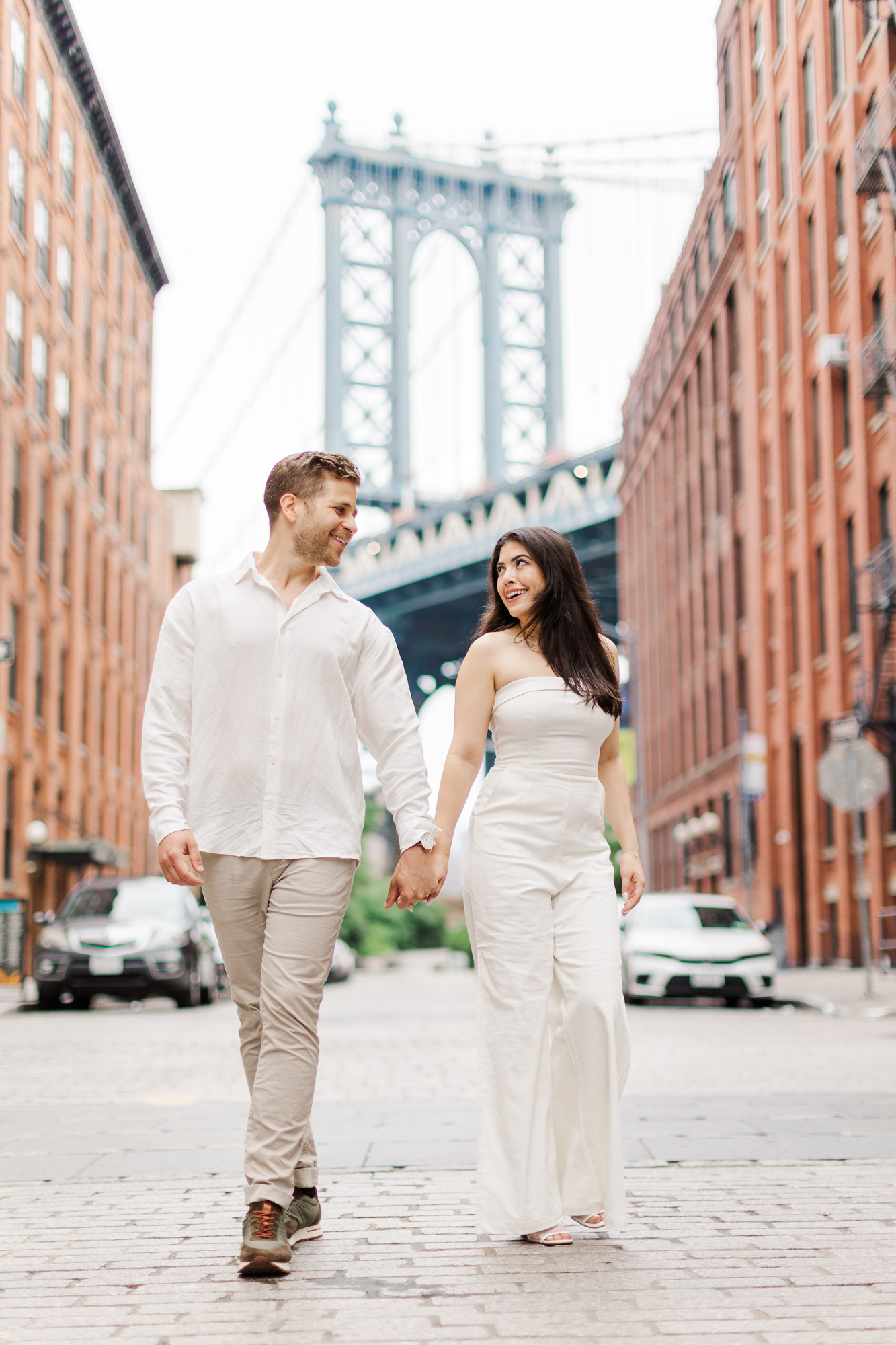 Iconic Engagement Photography on the Brooklyn Bridge