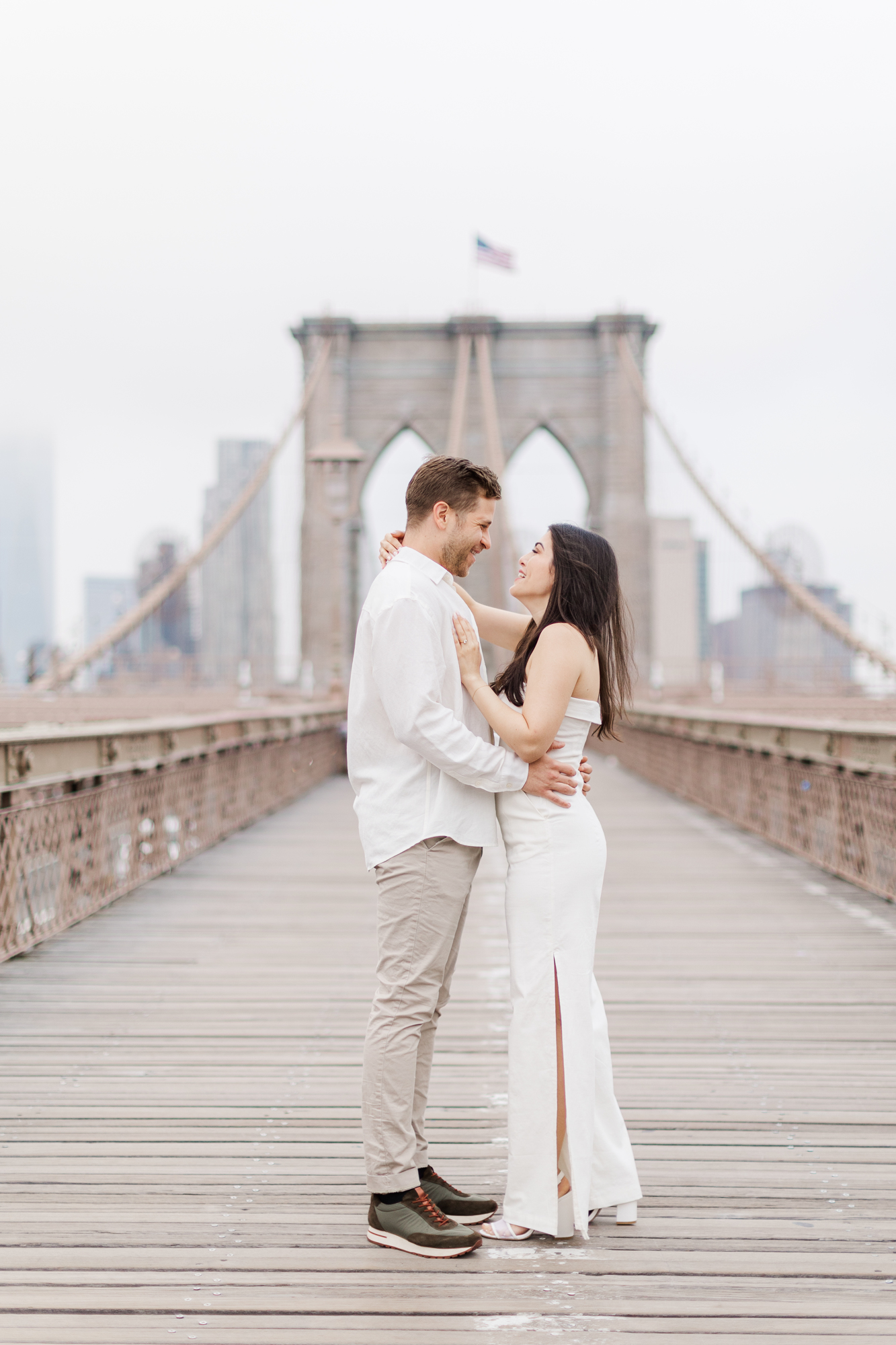 Personal Engagement Photography on the Brooklyn Bridge
