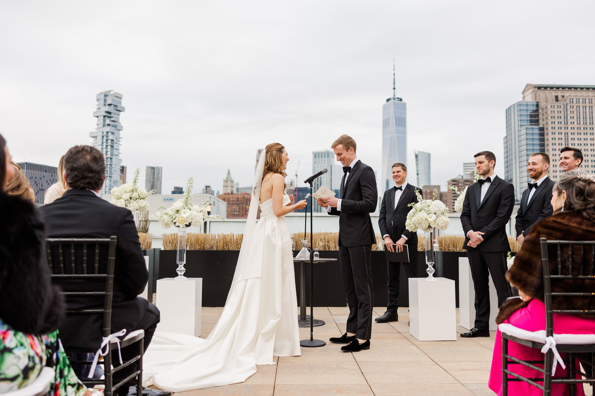 Striking Tribeca Rooftop Springtime Wedding