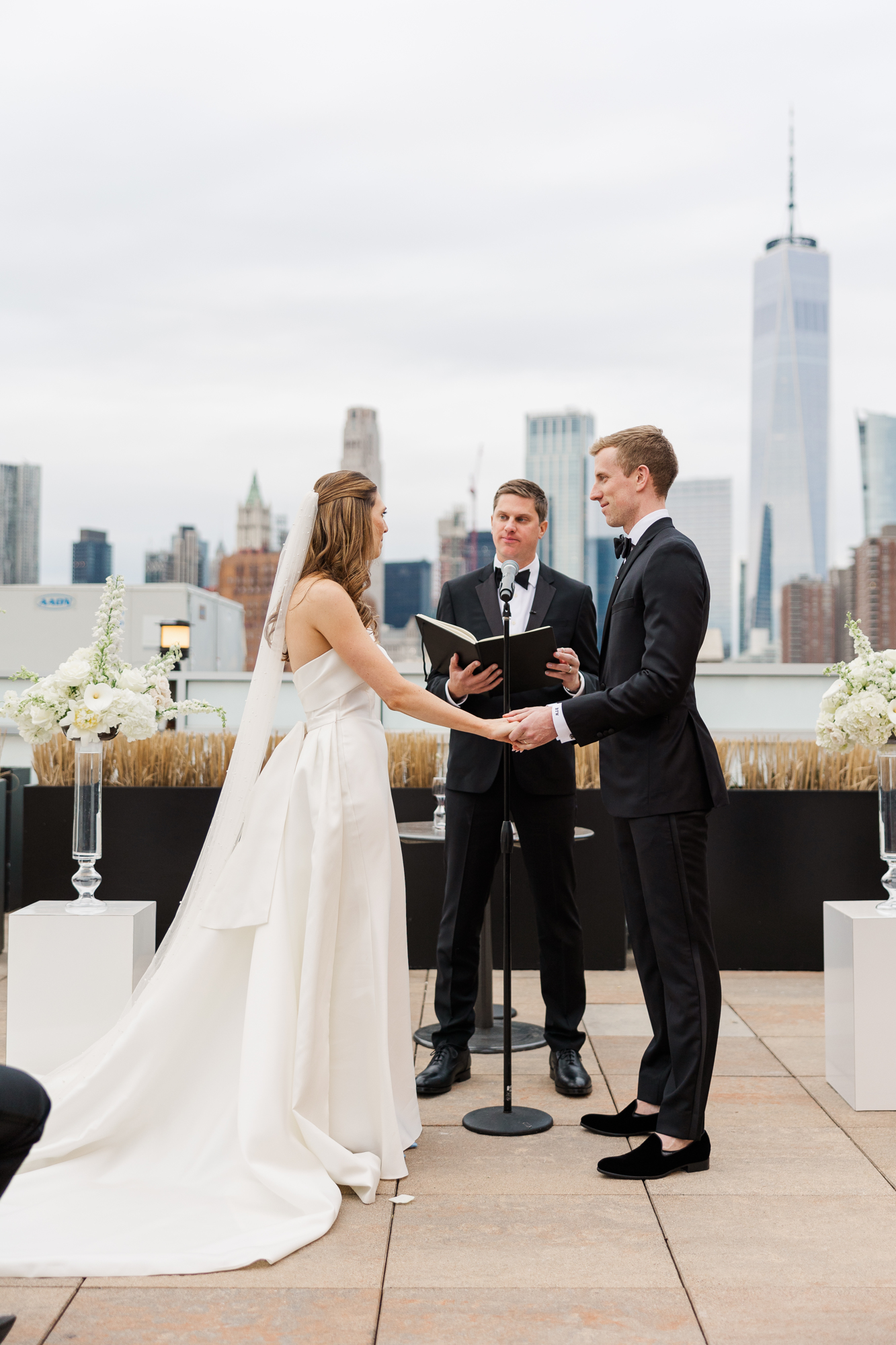 Terrific Tribeca Rooftop Springtime Wedding