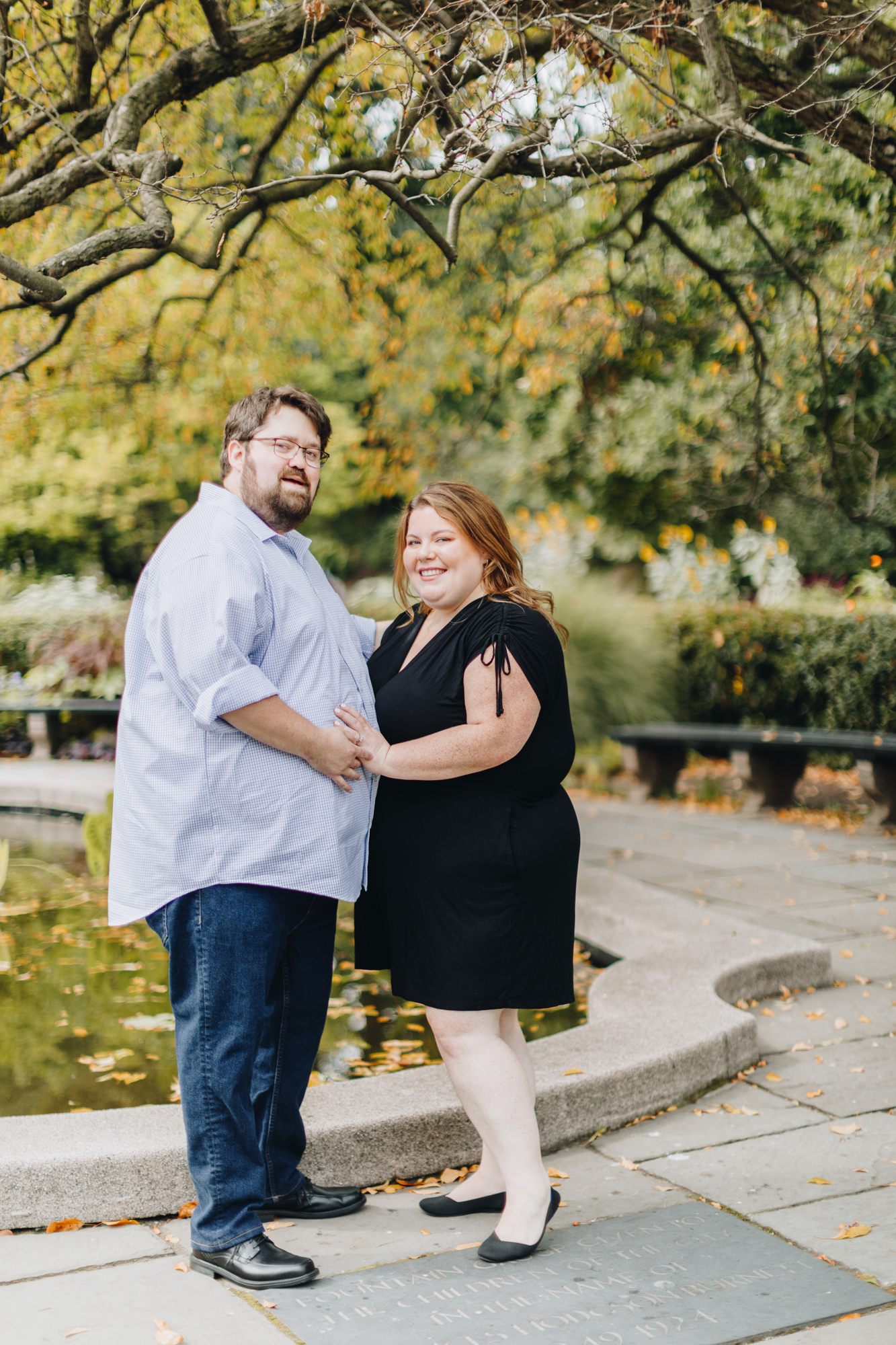 Jaw-Dropping Autumn Conservatory Garden Engagement Photography