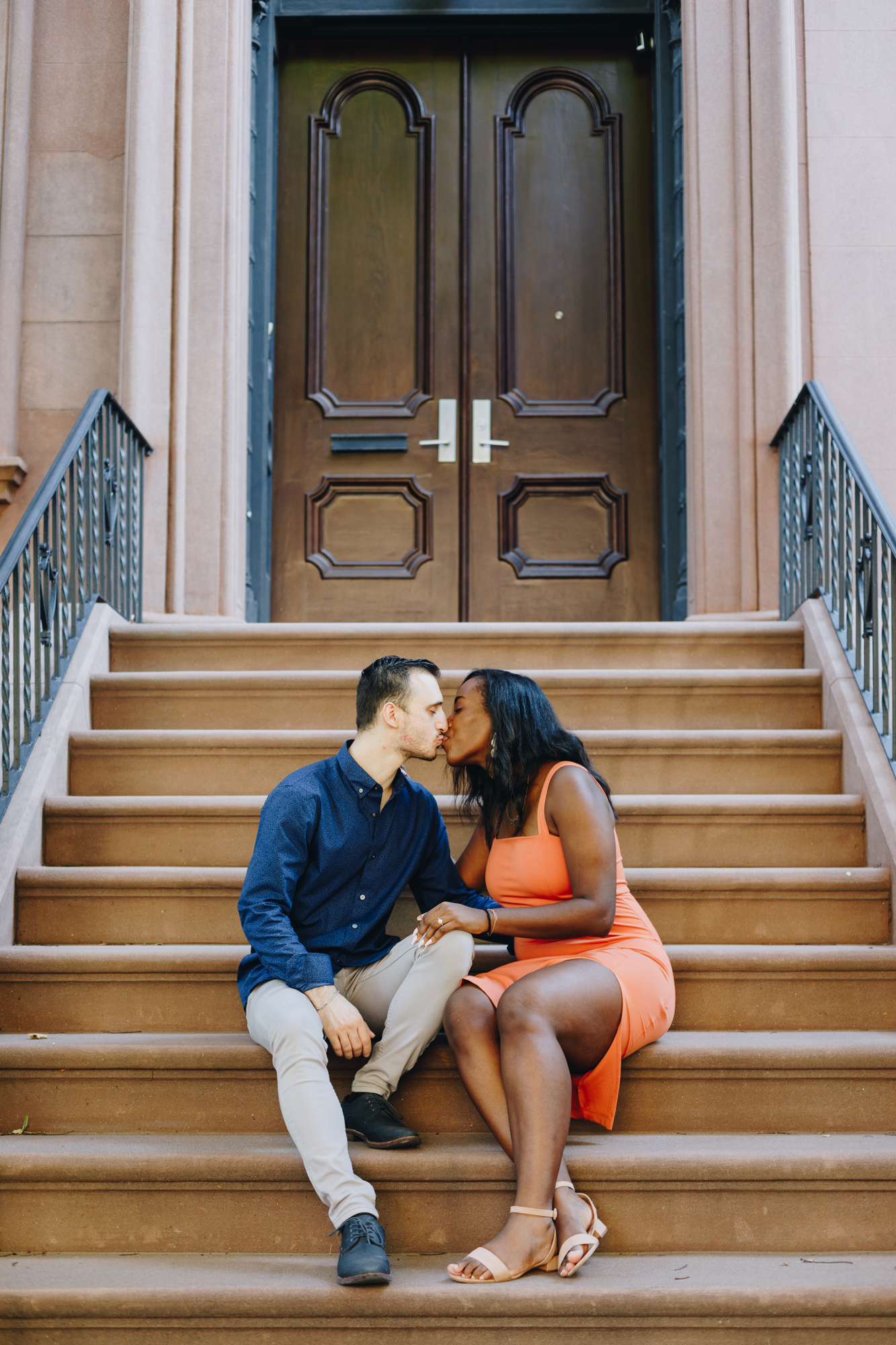 Romantic Brooklyn Heights Summer Engagement Photography