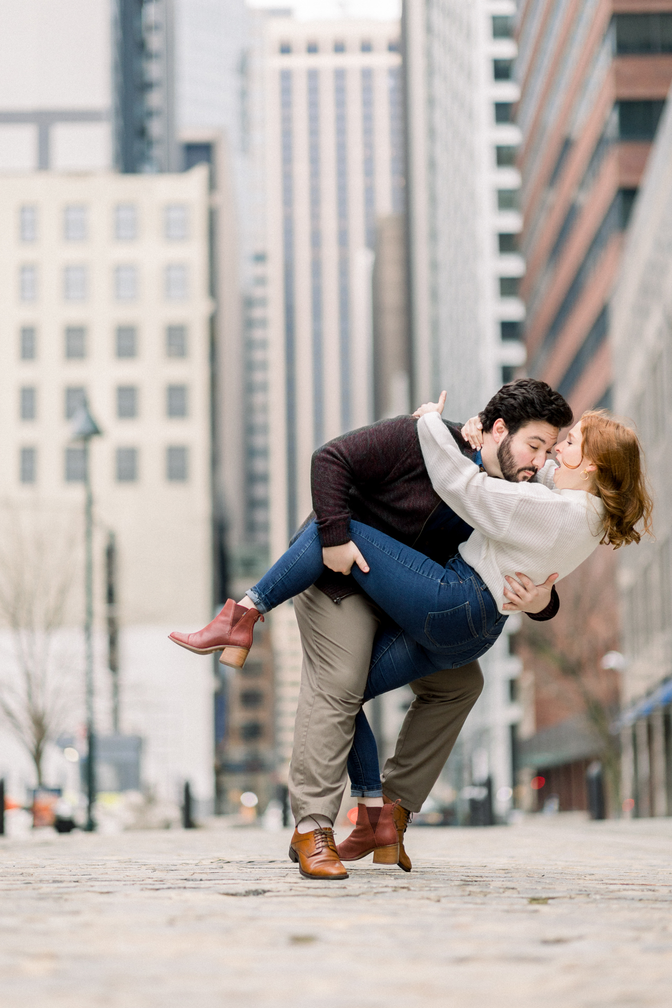 Cute and Candid South Street Seaport Engagement Photos