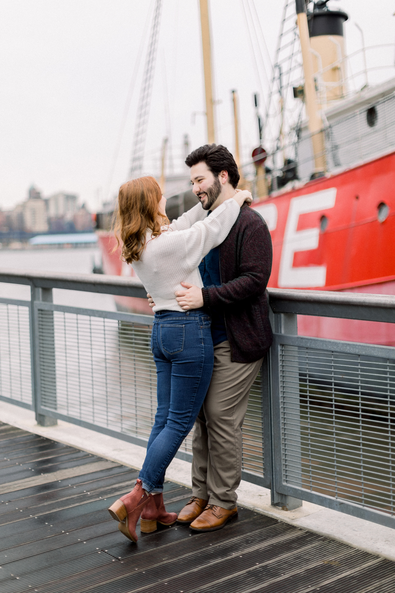 Sweet South Street Seaport Engagement Photos