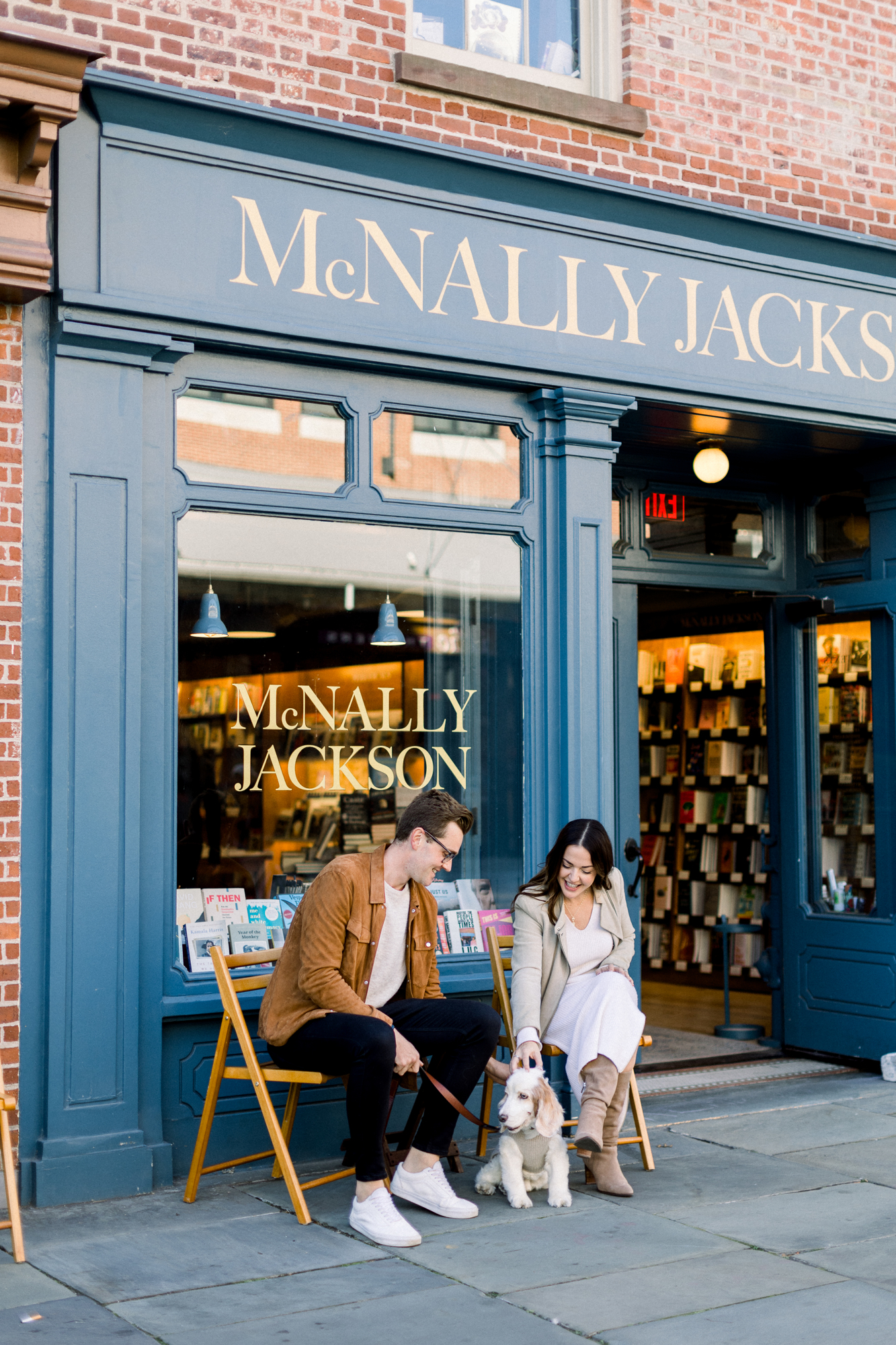 Lovely Fall Engagement Photos on South Street Near New York's Pier 17