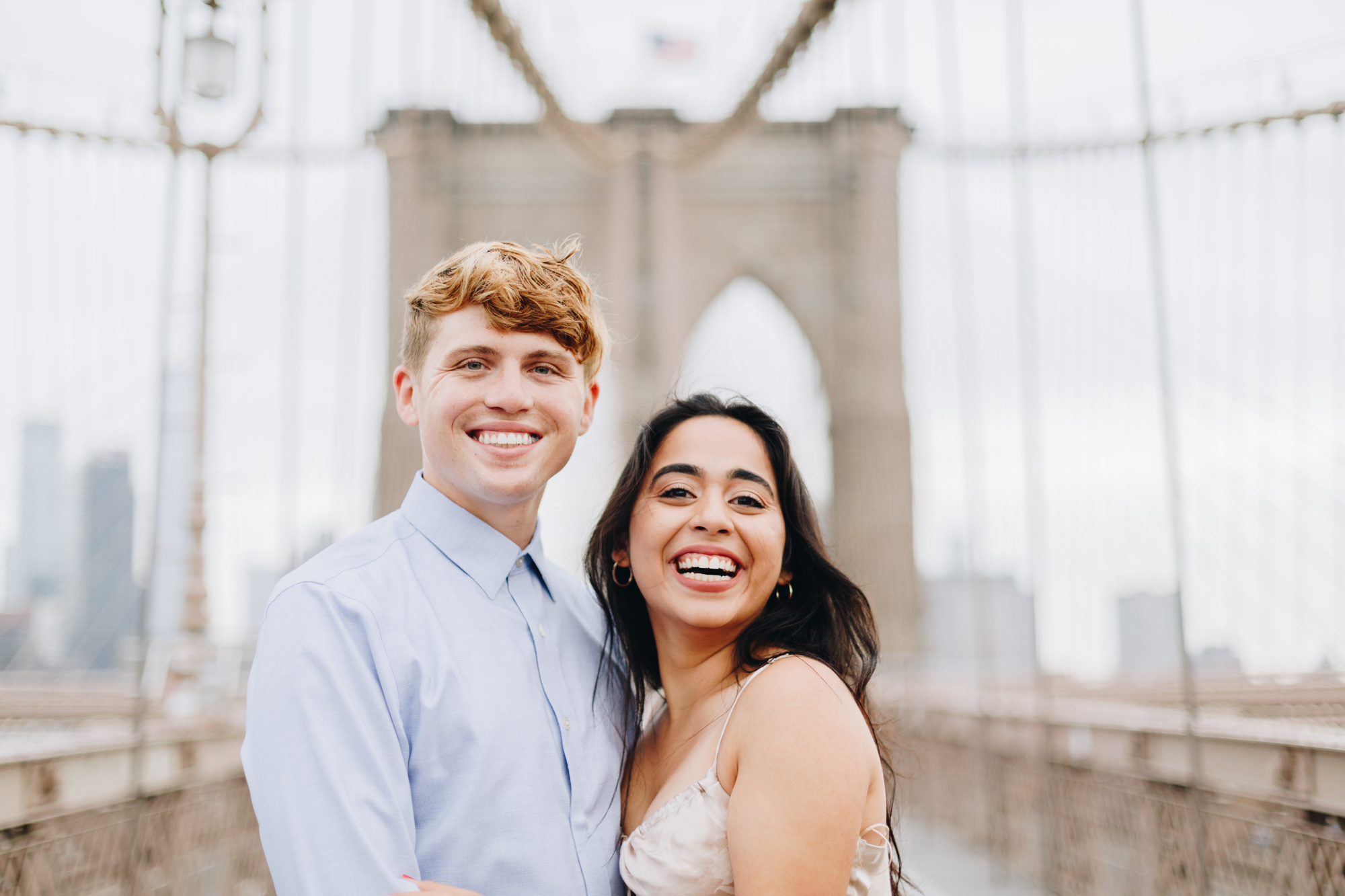 Picture-Perfect Summertime Brooklyn Bridge Engagement Photos