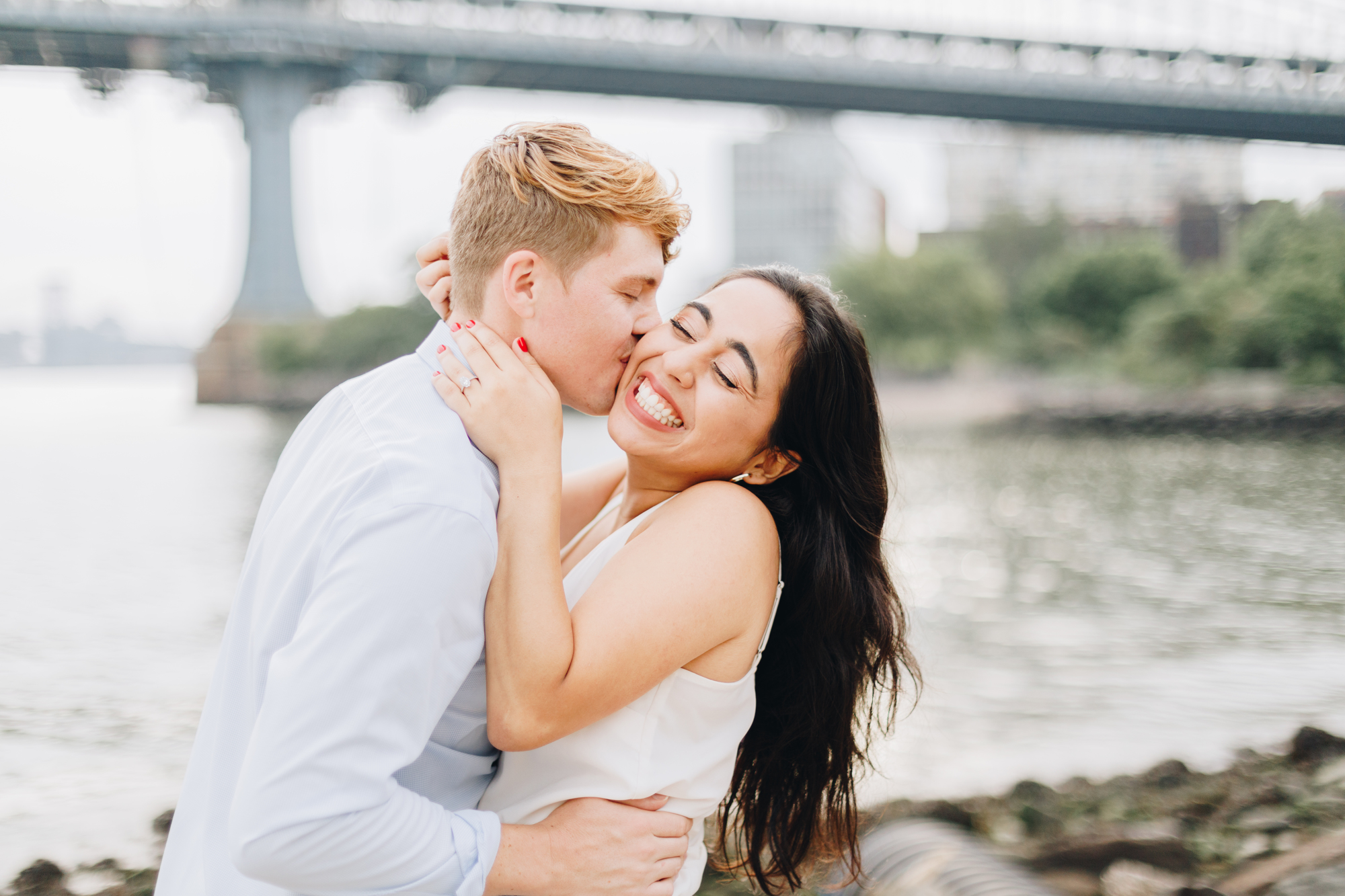 Incredible Summertime Brooklyn Bridge Engagement Photos