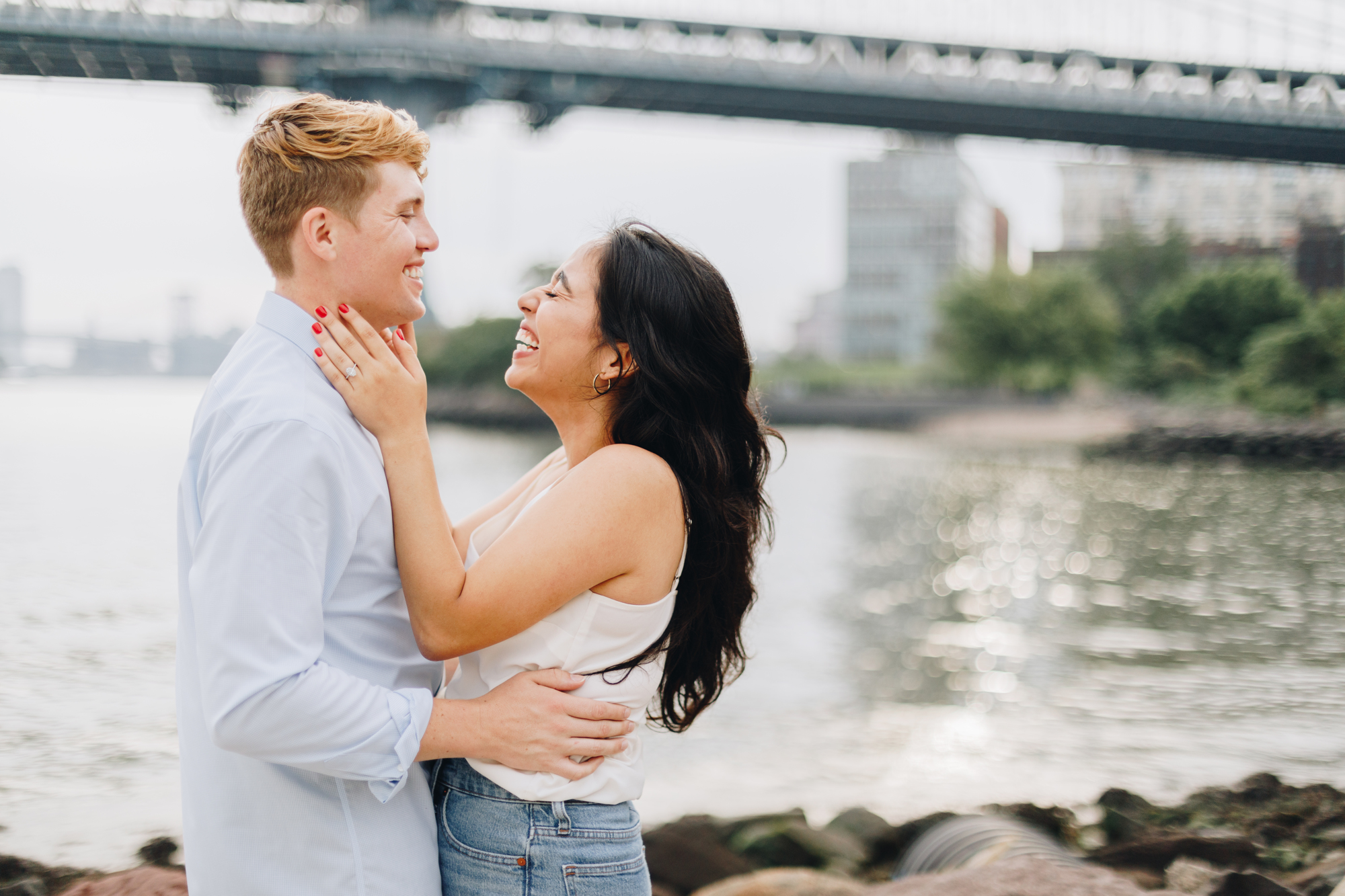 Amazing Summertime Brooklyn Bridge Engagement Photos