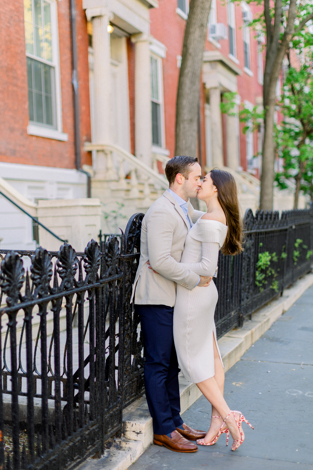 Sweet Spring Engagement Photos in Washington Square Park NYC