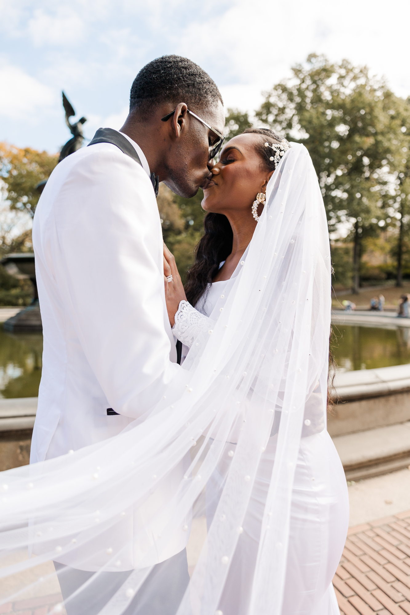 Magical Central Park Wedding Photos on Cherry Hill in Fall