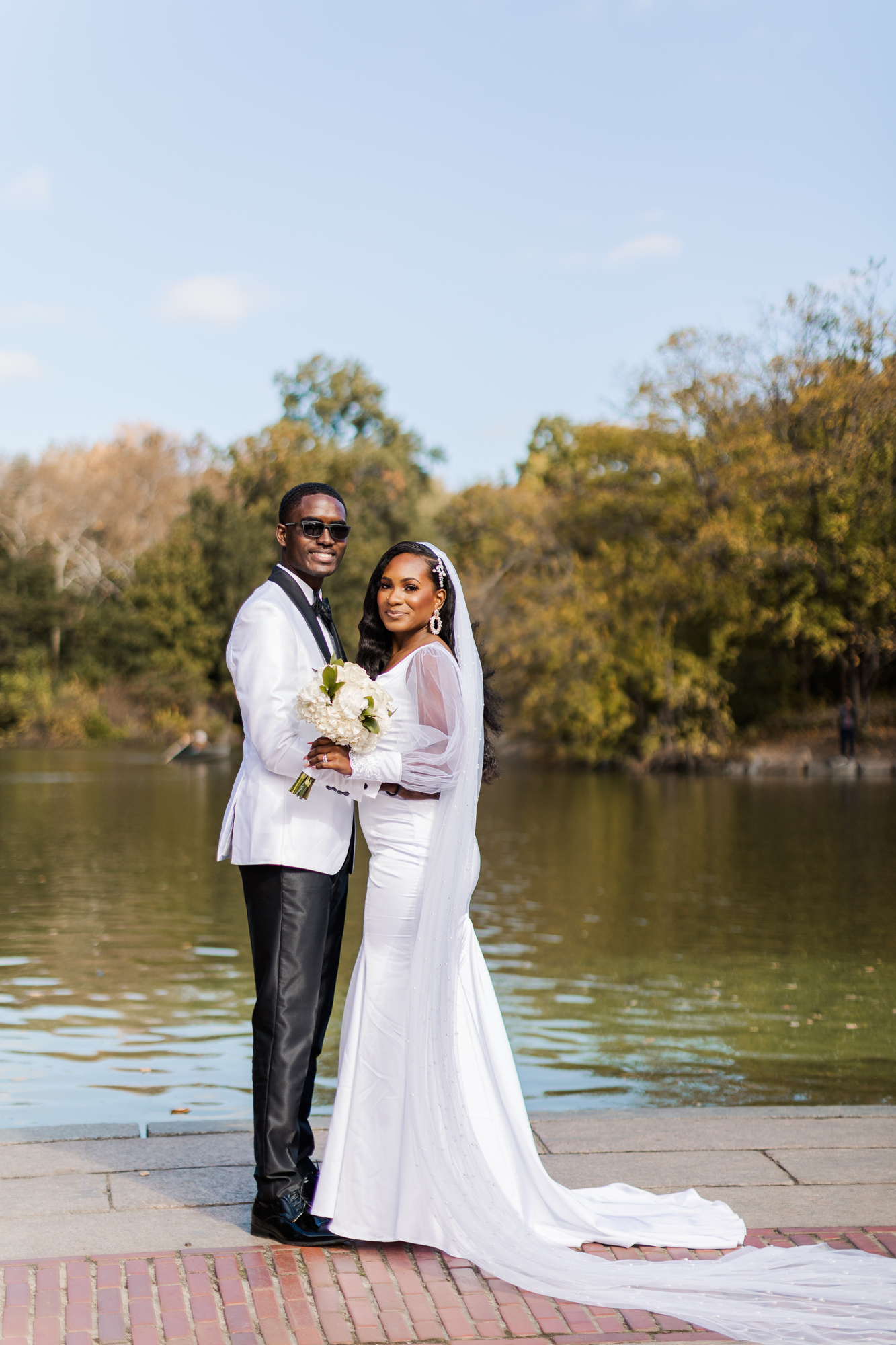 Original Central Park Wedding Photos on Cherry Hill in Fall