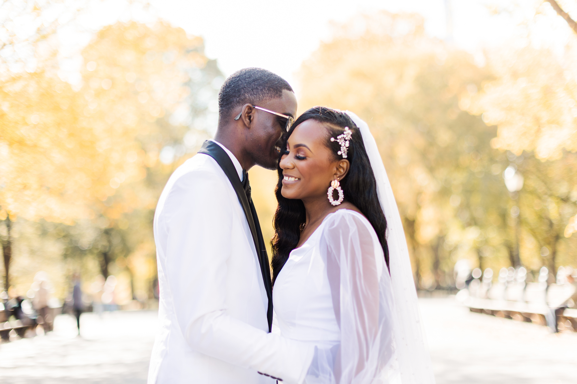 Fabulous Central Park Wedding Photos on Cherry Hill in Fall