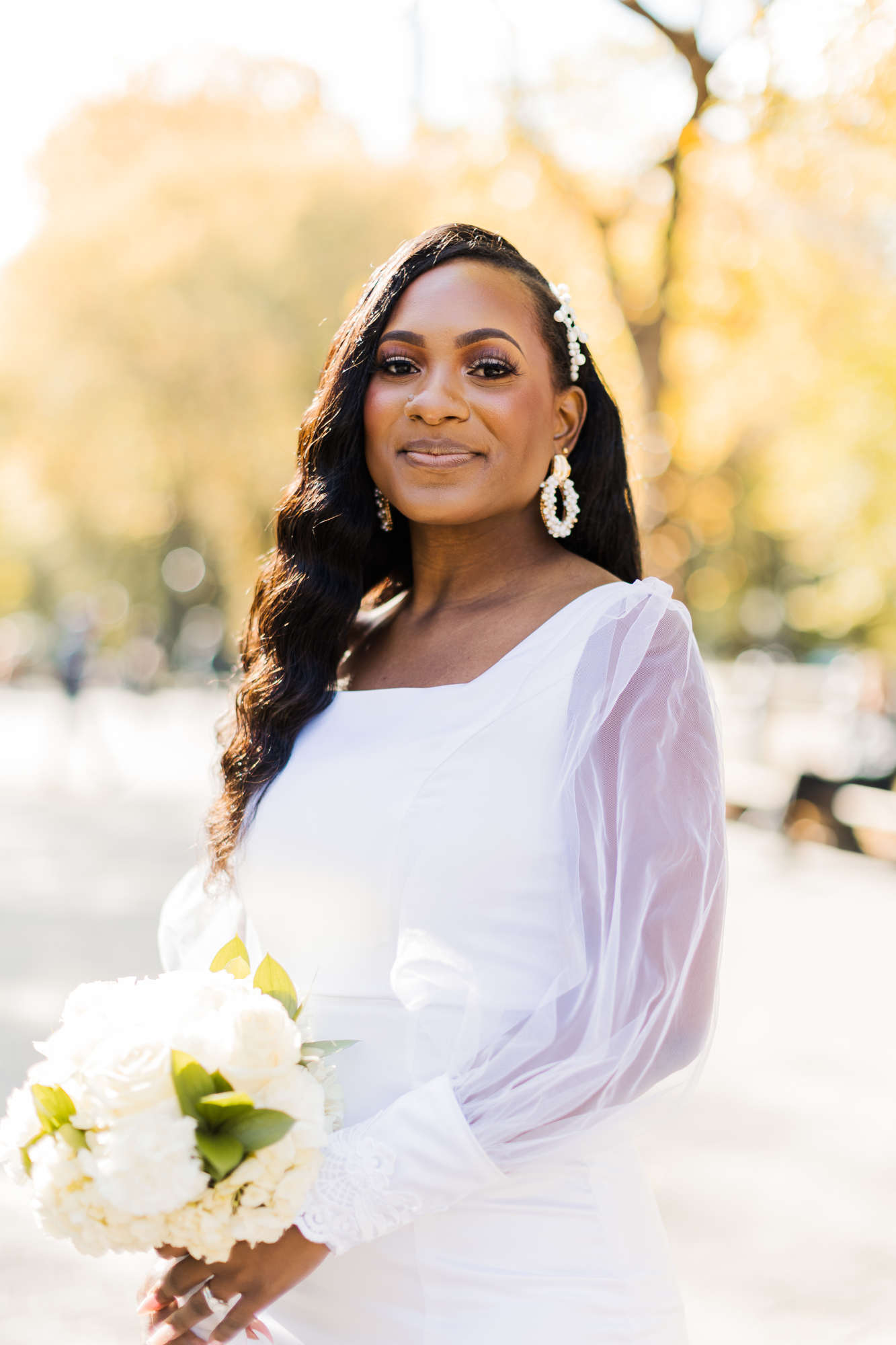 Stunning Central Park Wedding Photos on Cherry Hill in Fall