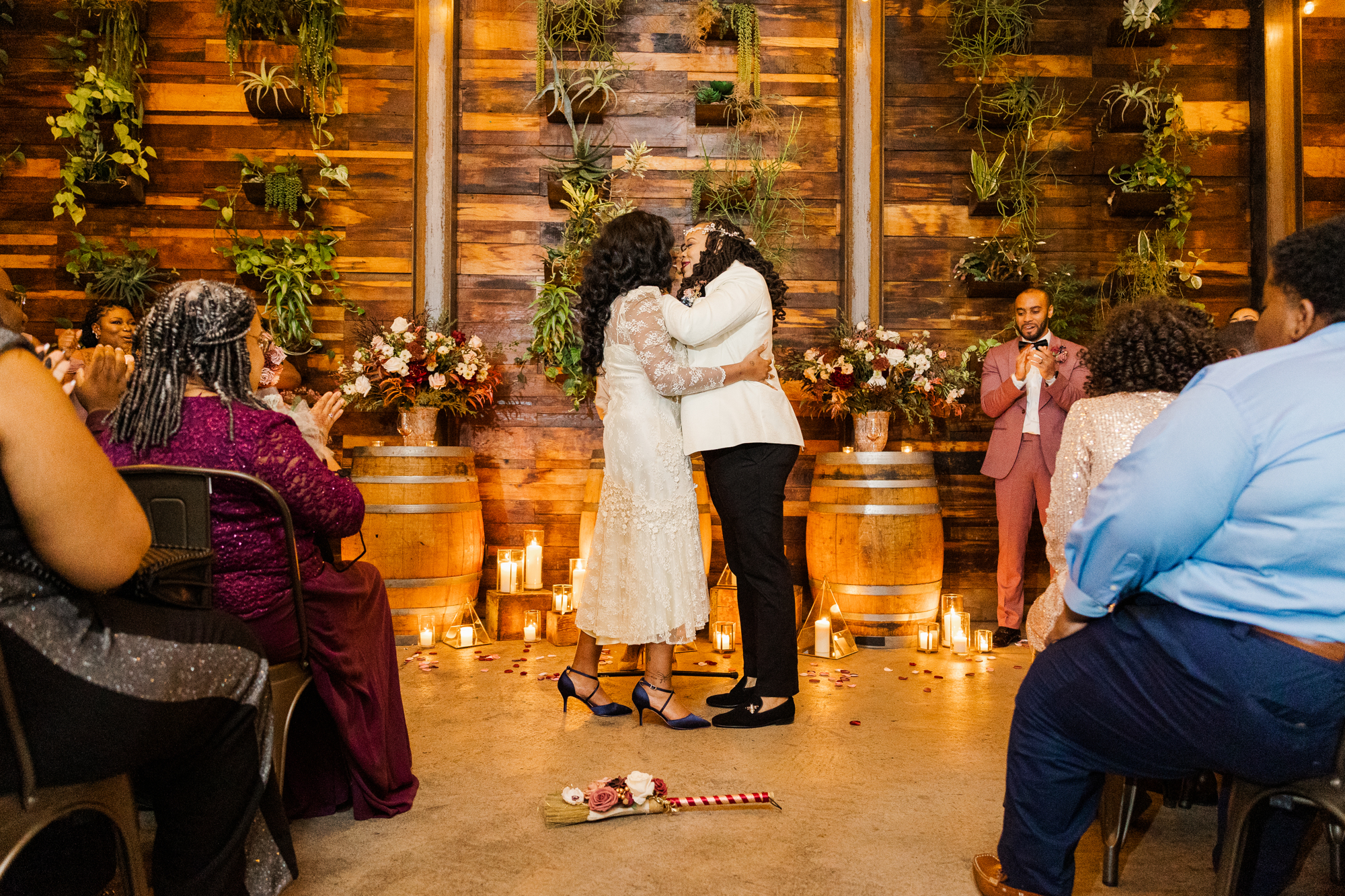 Intimate LGBT Brooklyn Winery Wedding Photos in Fall