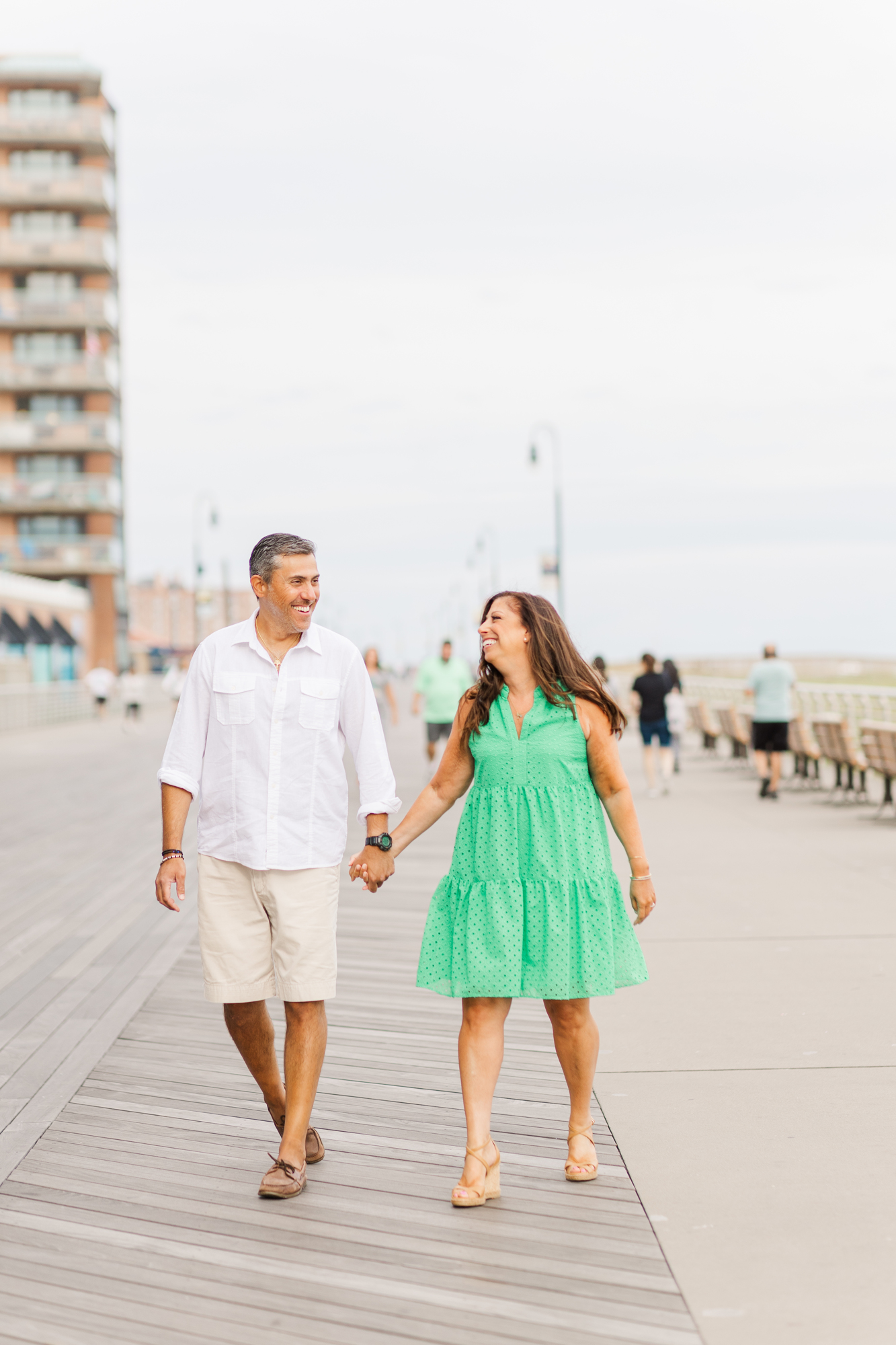 Charming Long Beach Boardwalk Engagement Photography