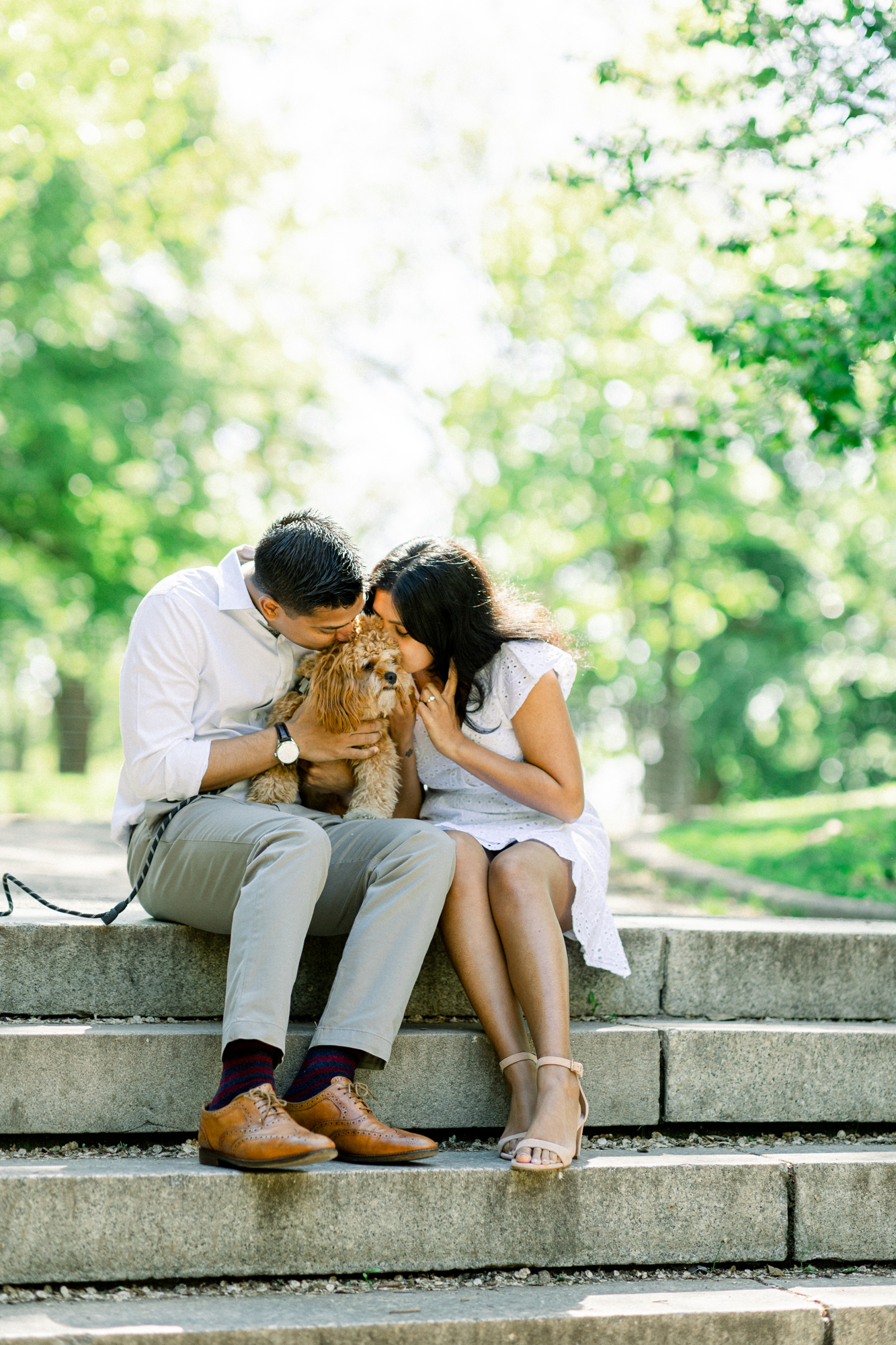 Special Carl Shurz Park Engagement Photos in Summery NYC