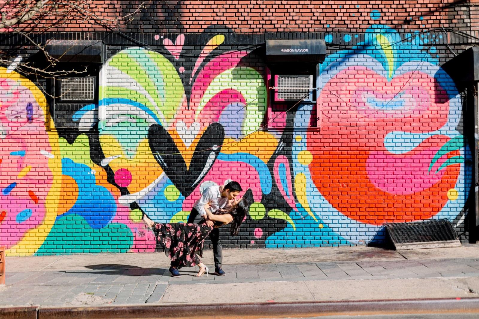 Candid Spring Williamsburg Colorful Engagement Photoshoot