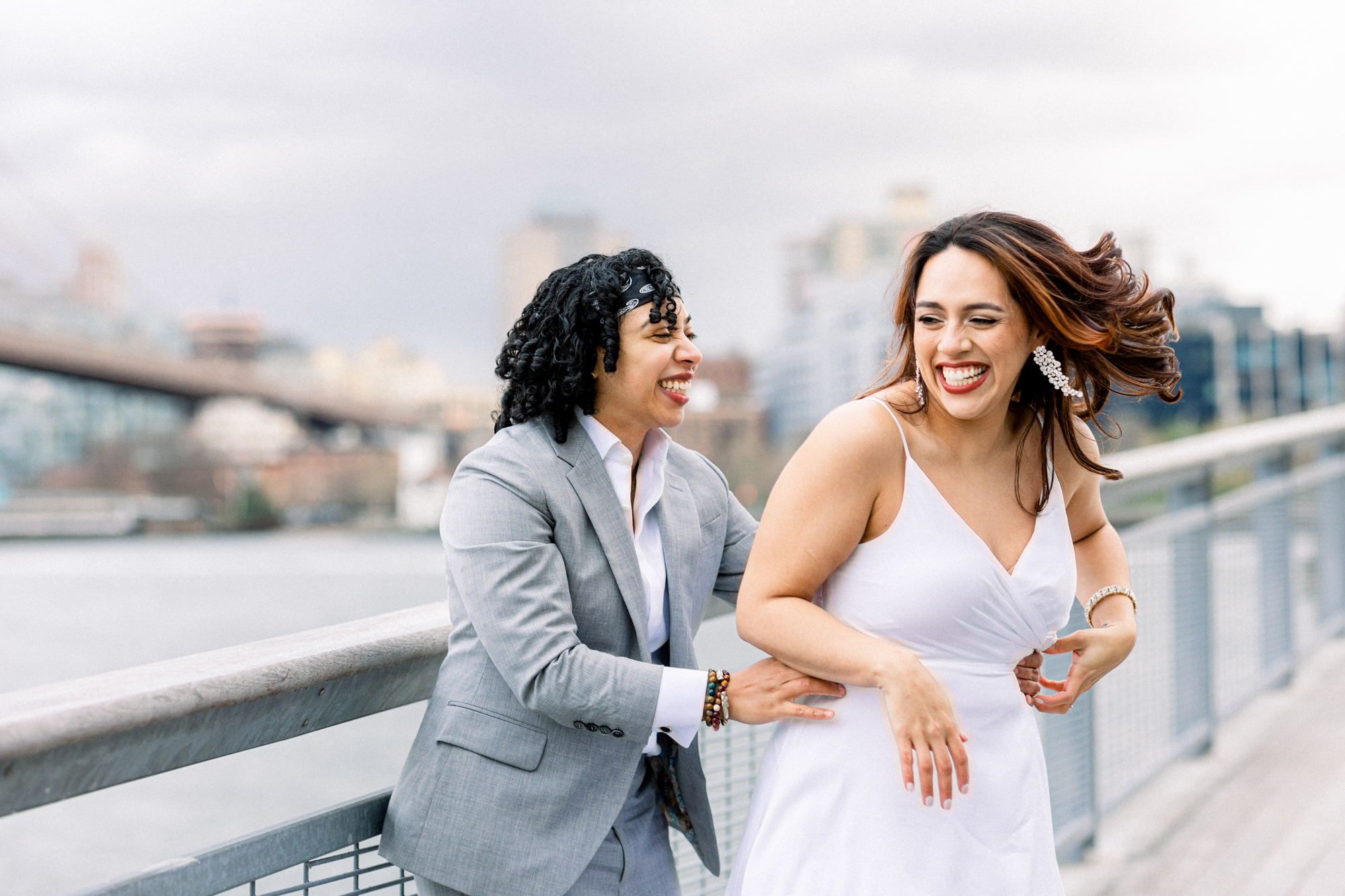 Fun South Street Seaport Engagement Photography