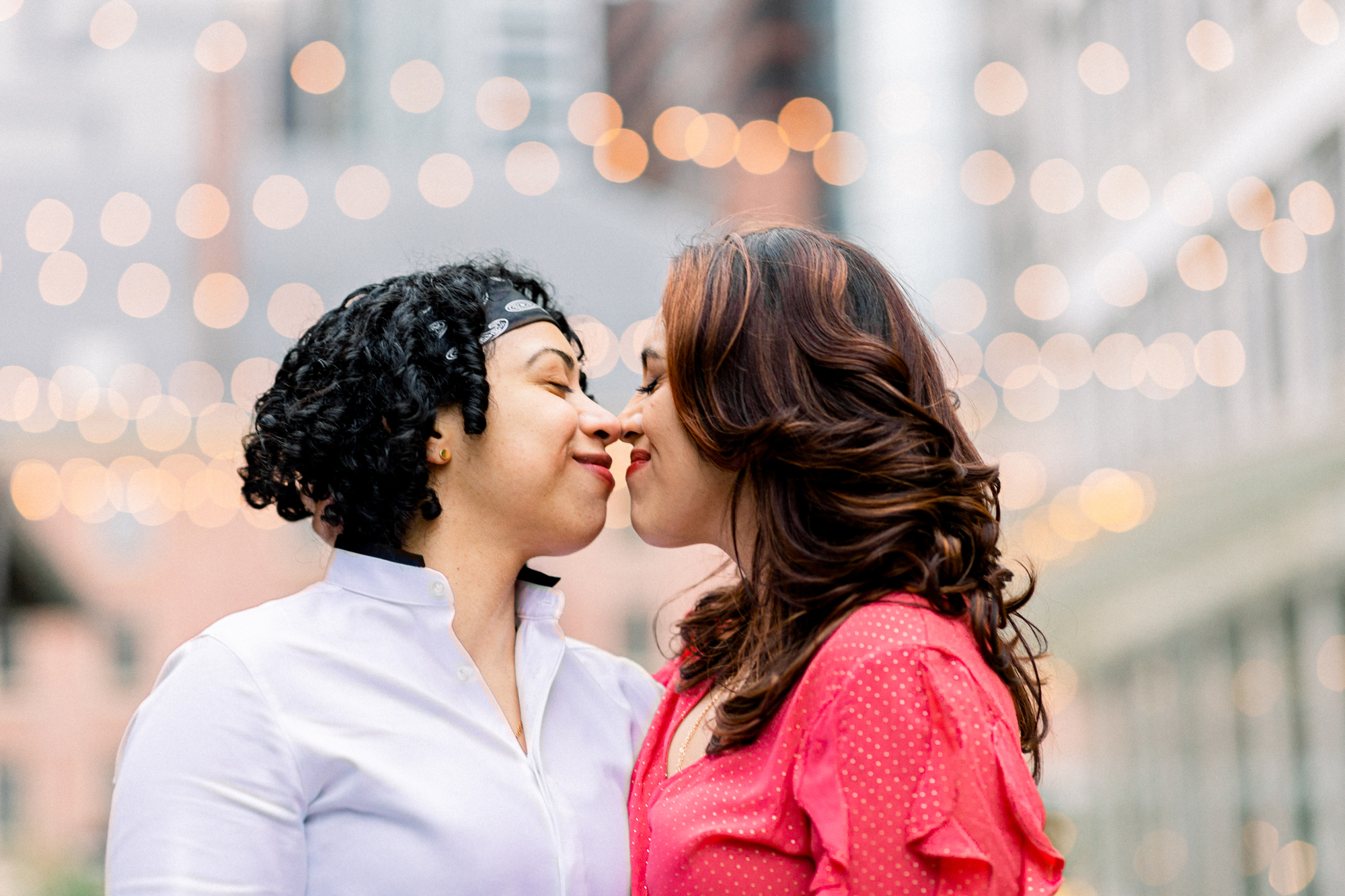 Flirty South Street Seaport Engagement Photography