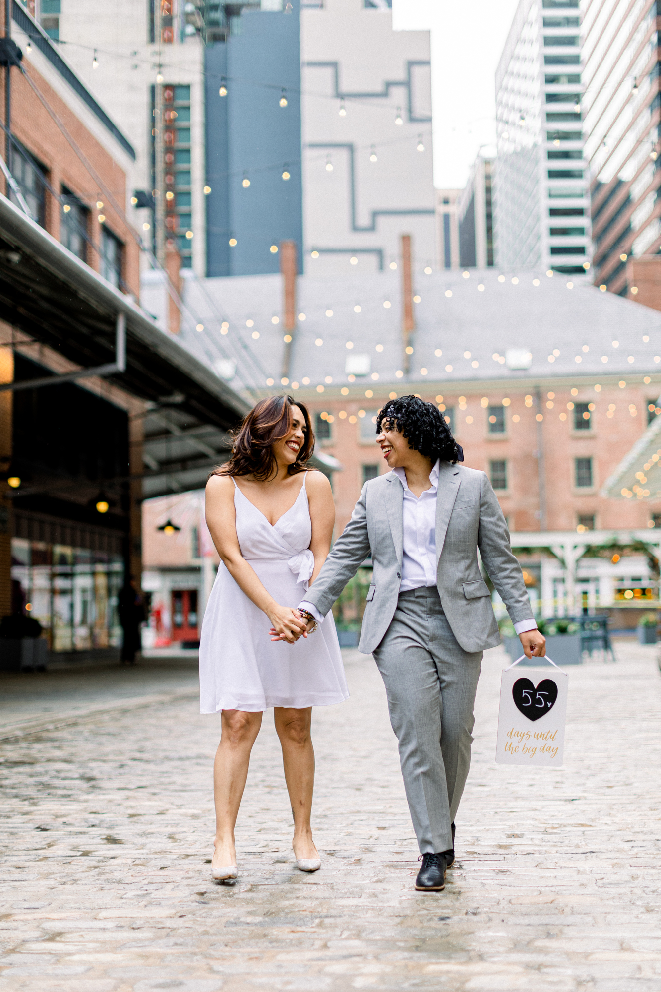 Trendy South Street Seaport Engagement Photography