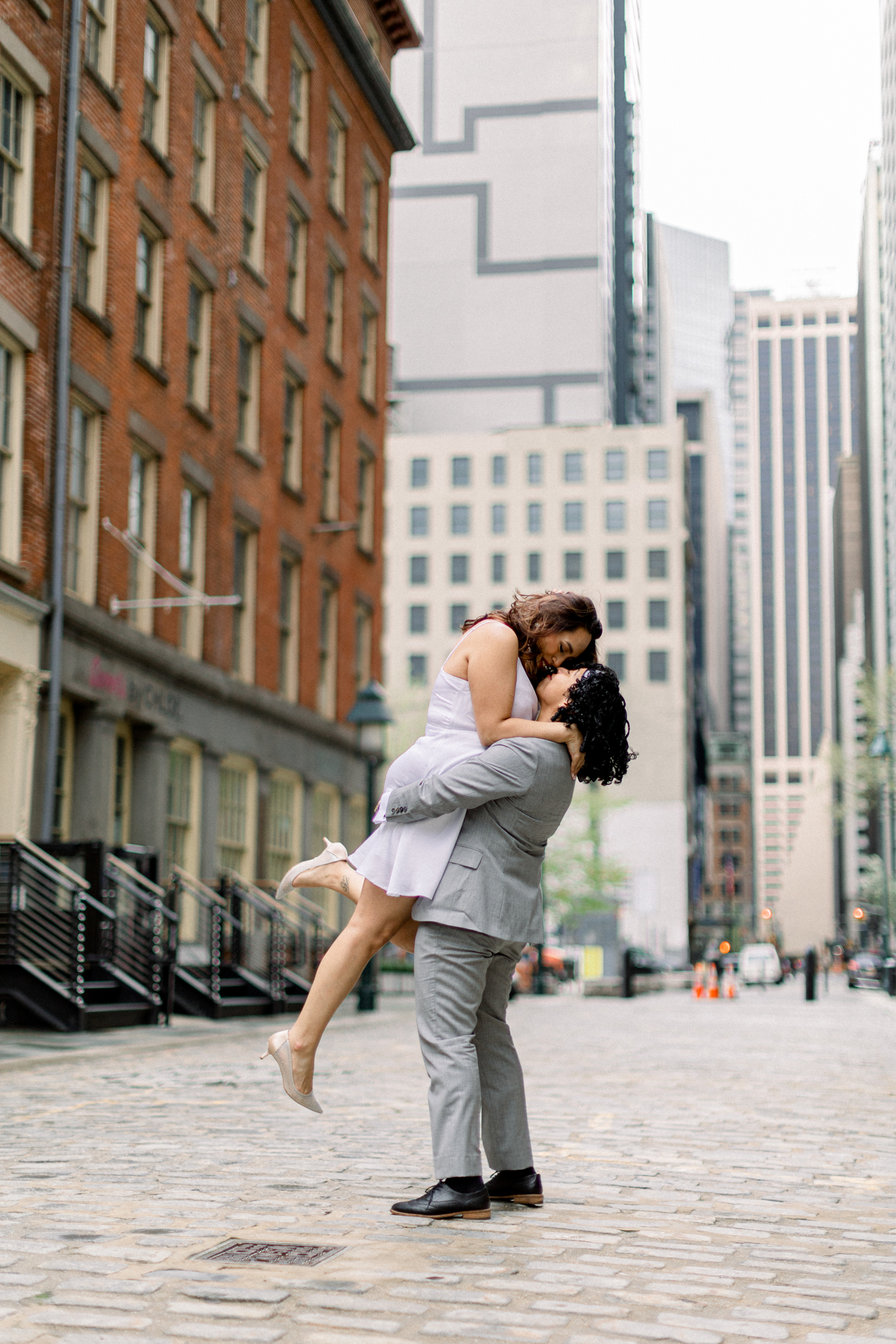 Dazzling South Street Seaport Engagement Photography