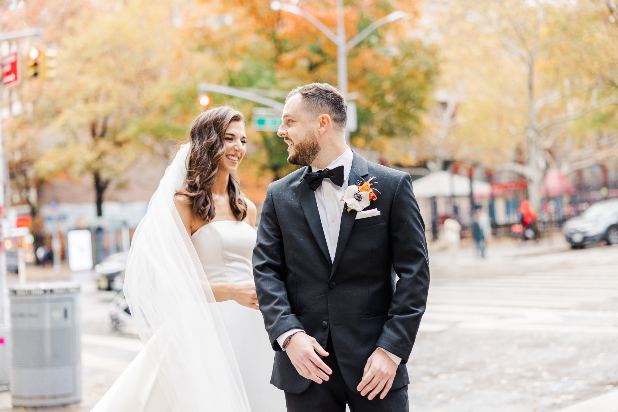 Jaw-dropping Rainy Fall Milling Room Wedding Photos in New York