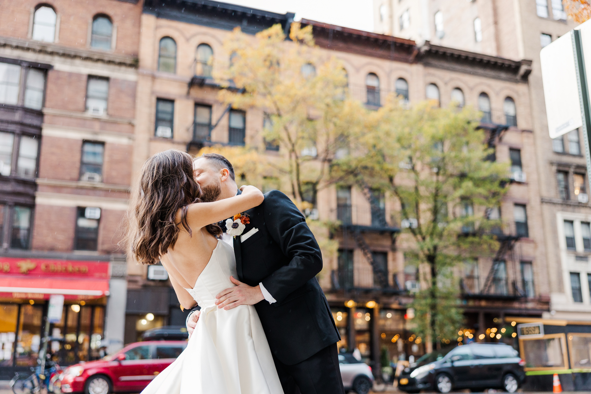 Intimate Rainy Fall Milling Room Wedding Photos in New York