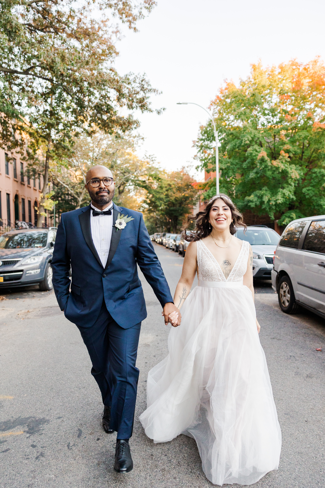 Lovely Deity Wedding Photography at Unique Event Space in Downtown Brooklyn in Autumn