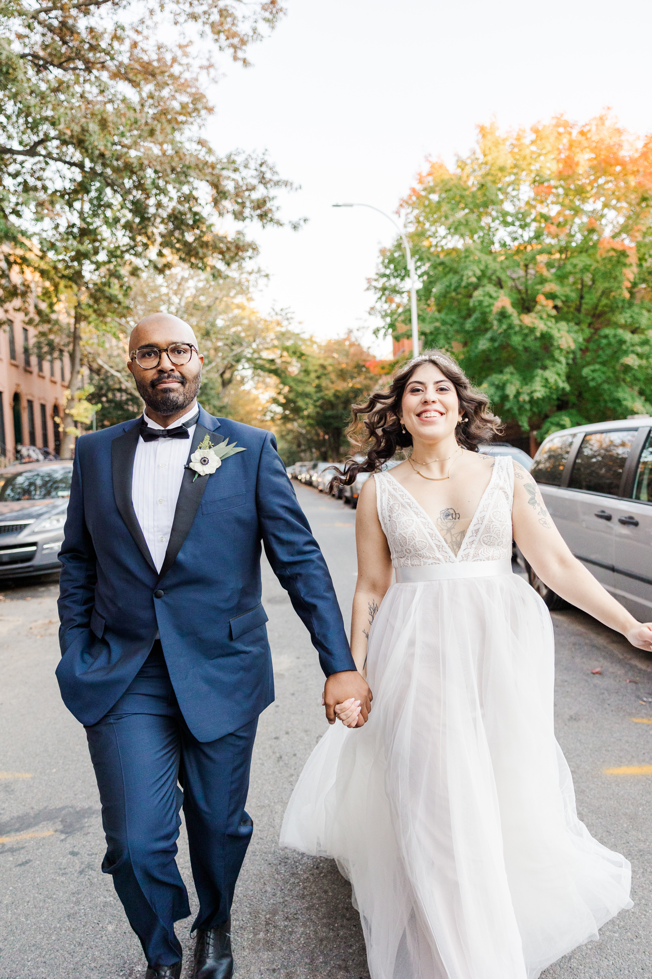 Perfect Deity Wedding Photography at Unique Event Space in Downtown Brooklyn in Autumn