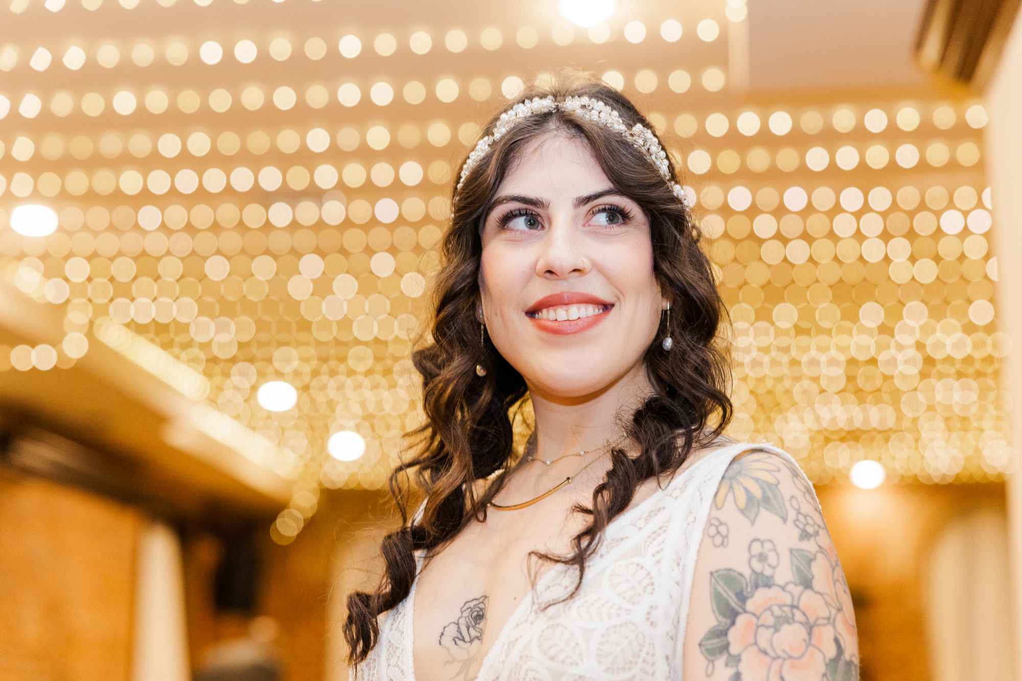 Beautiful Deity Wedding Photography at Unique Event Space in Downtown Brooklyn in Autumn