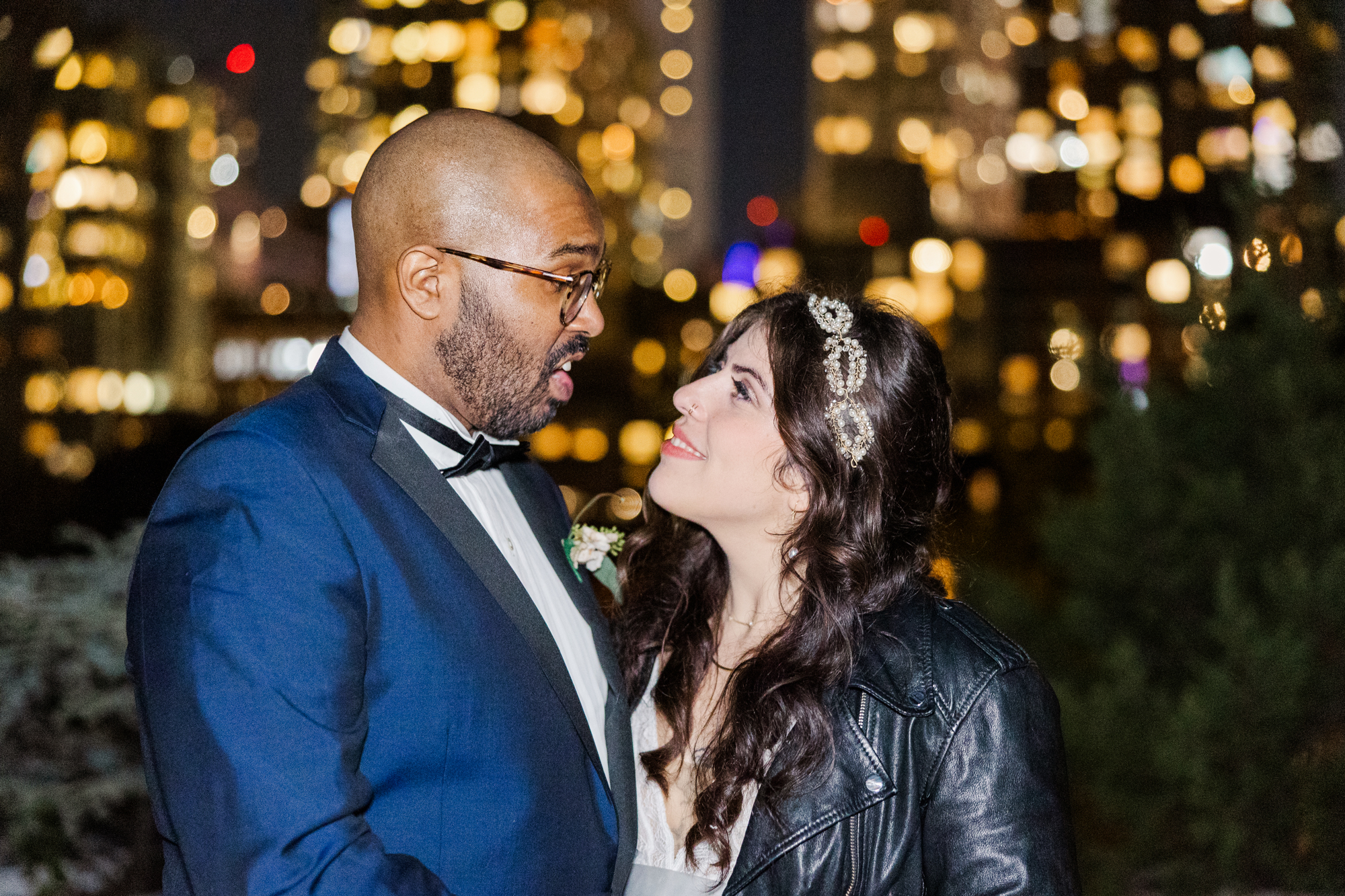 Dazzling Deity Wedding Photography at Unique Event Space in Downtown Brooklyn in Autumn