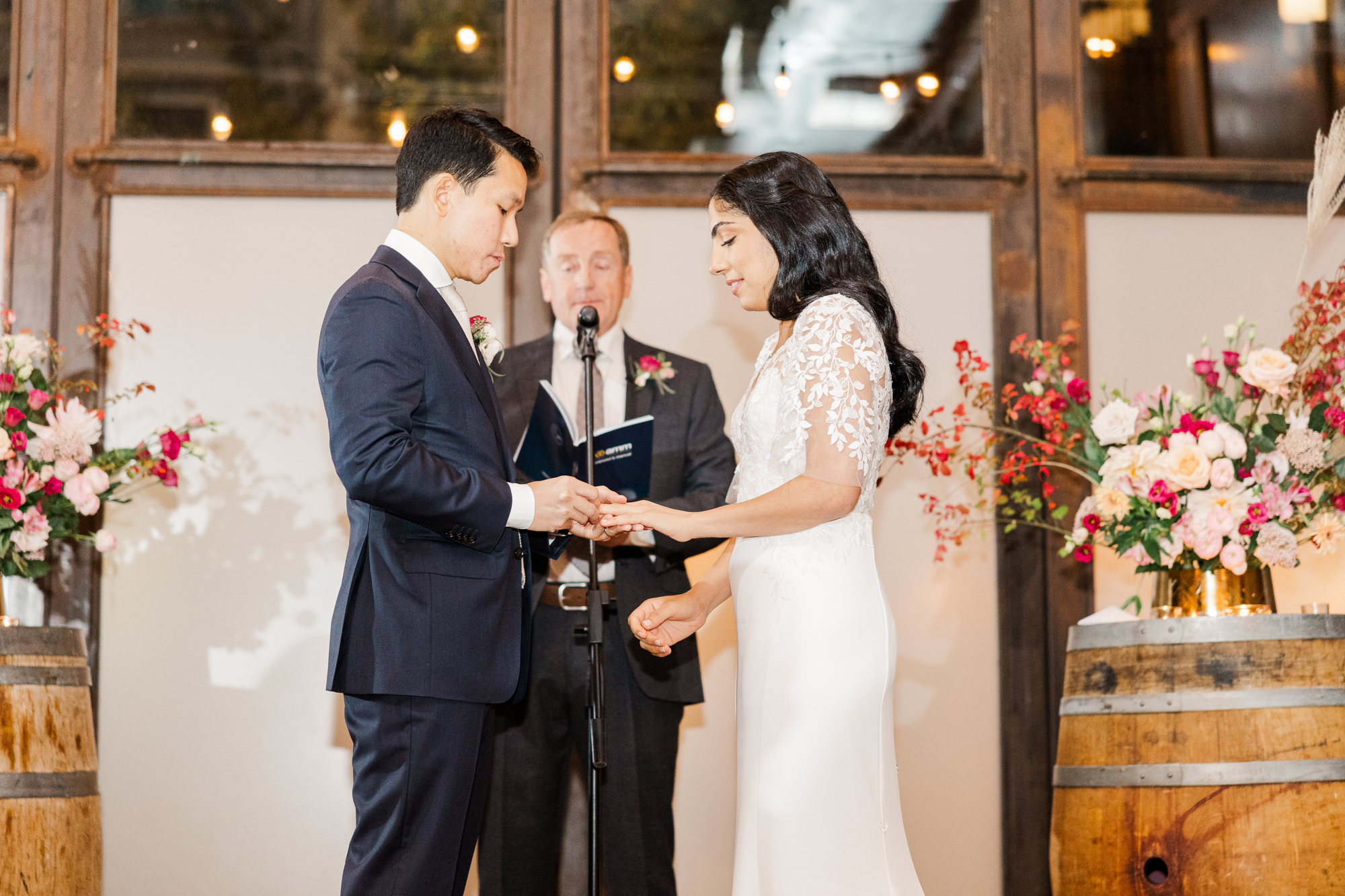 Touching Brooklyn Winery Wedding Photos in Autumn