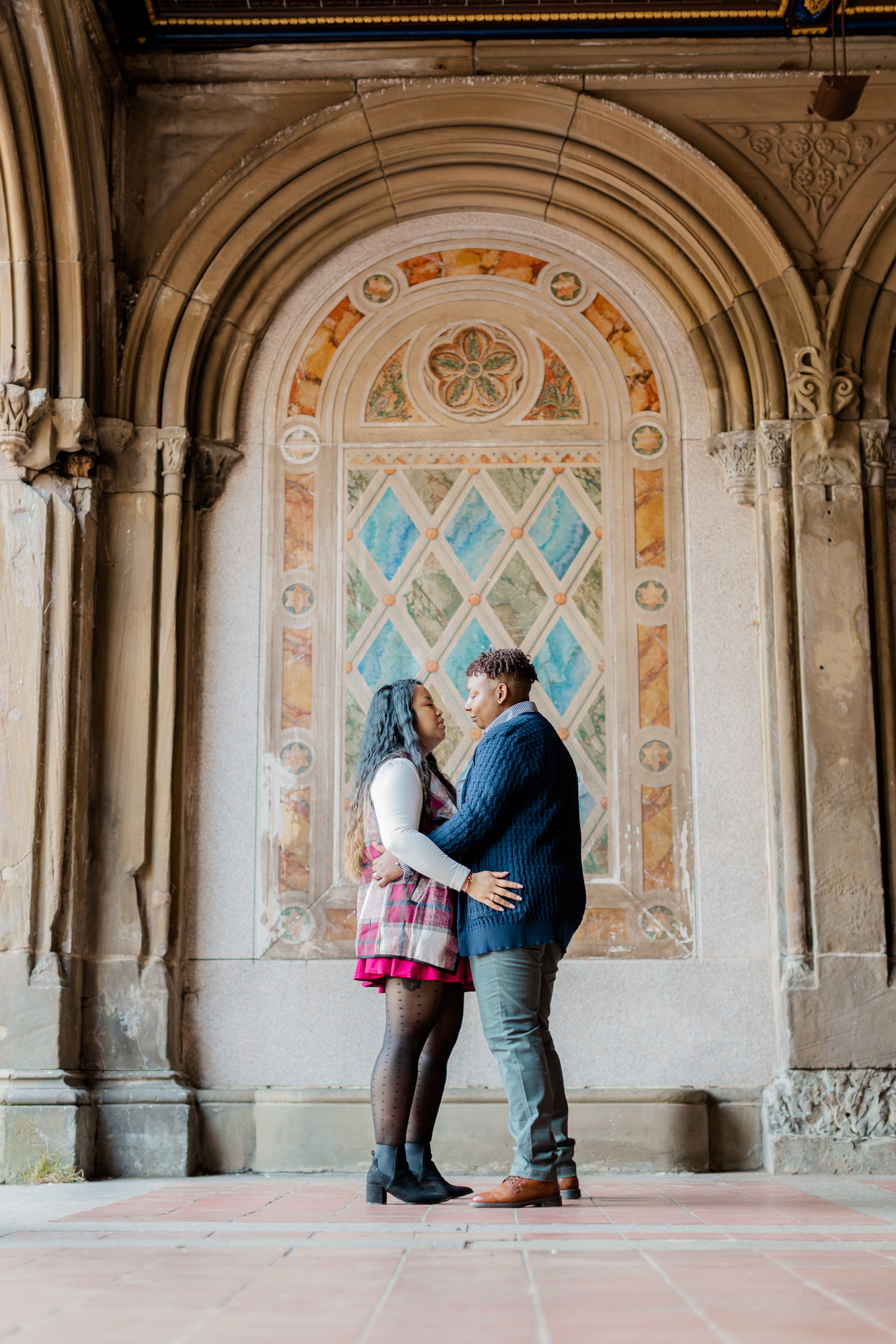 Timeless Central Park Engagement Photos in Autumn at Sunrise