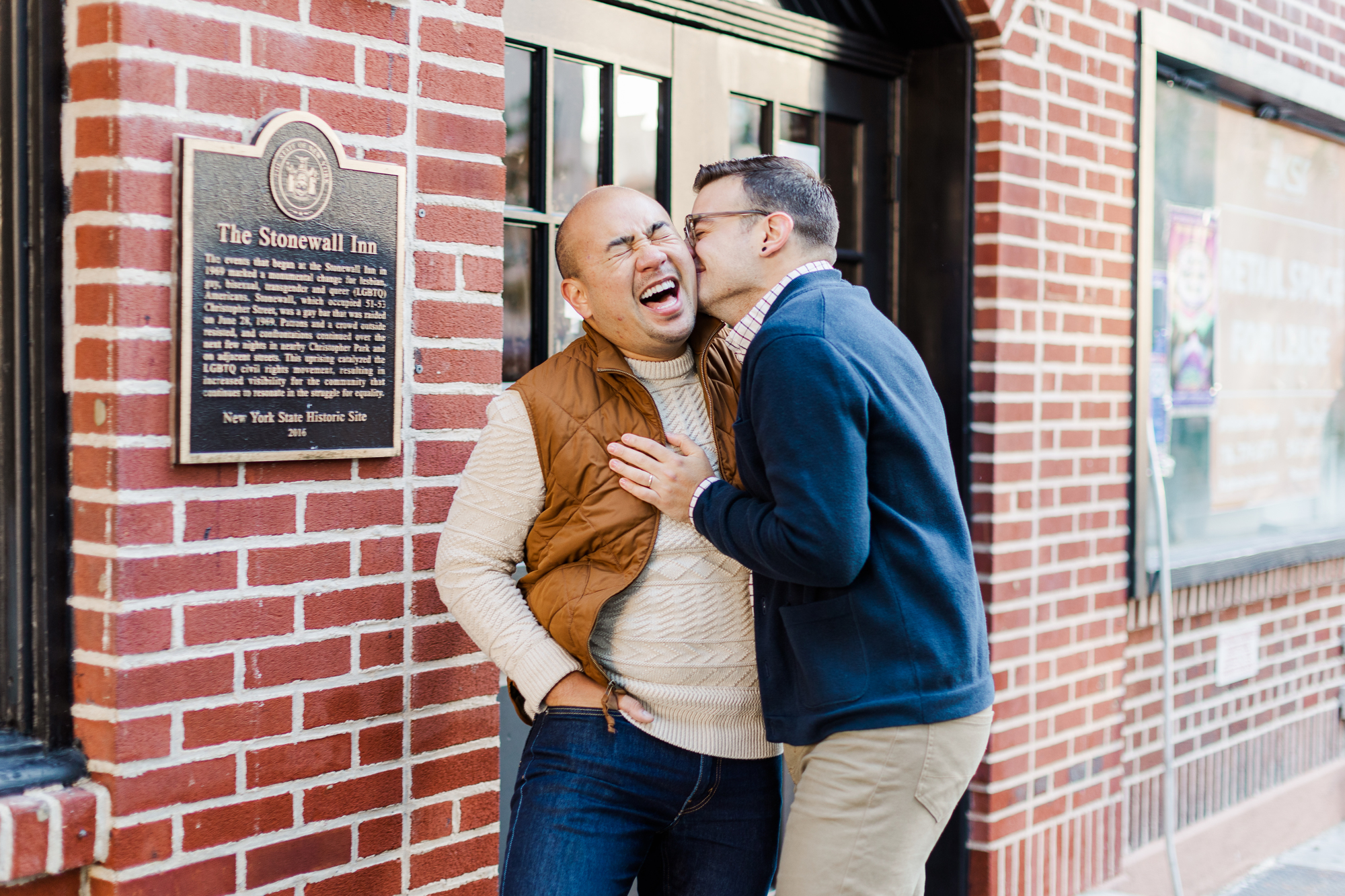 Lively West Village Engagement Photography with Stonewall